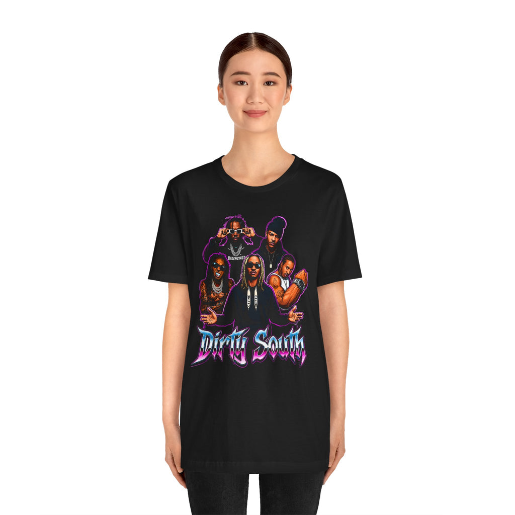 T-Shirt — 'Dripin South' Retro Hip-Hop Crew Graphic Tee