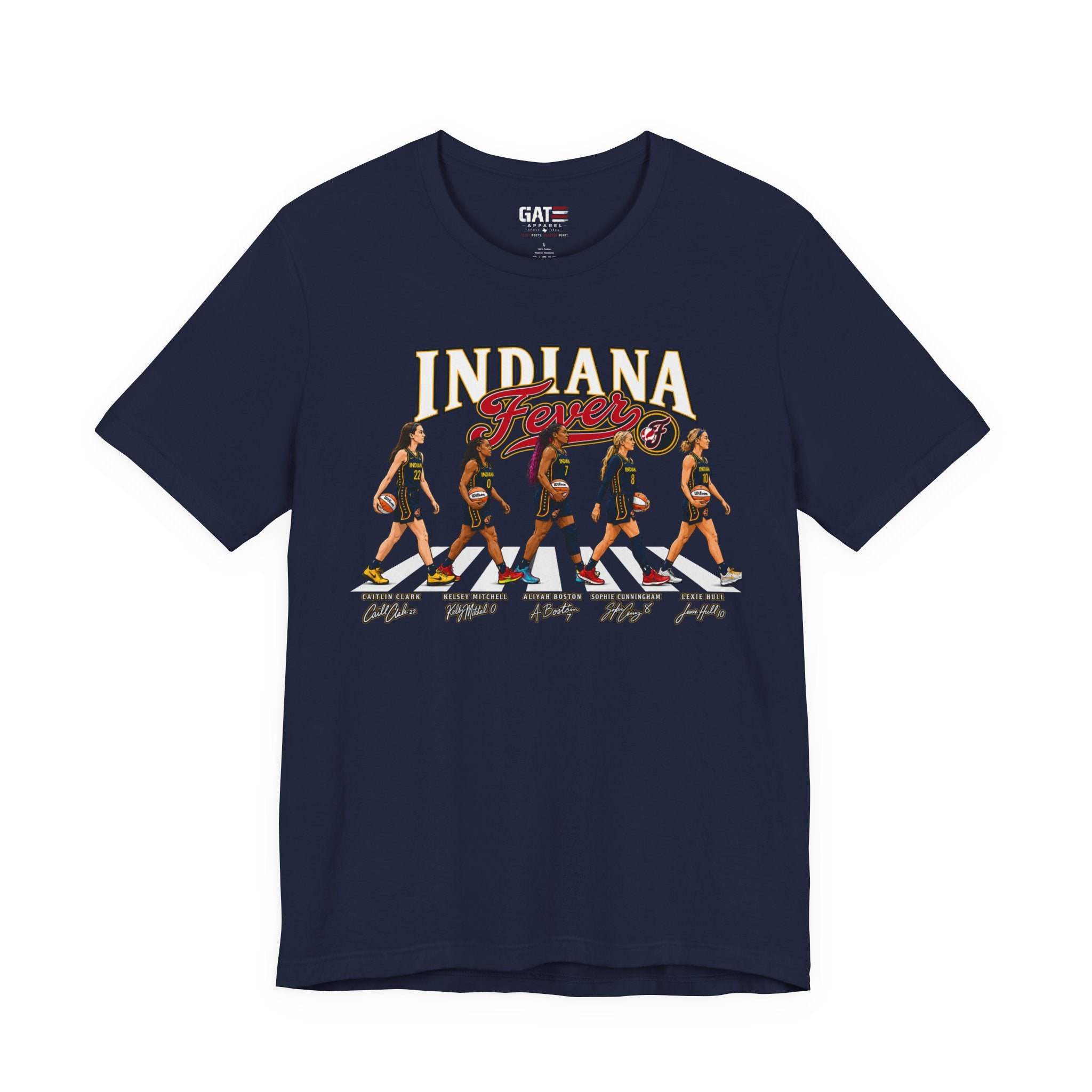 Indiana Fever Team Shirt|Caitlin Clark|Sophie Cunningham Retro Abbey Road Basketball Tee