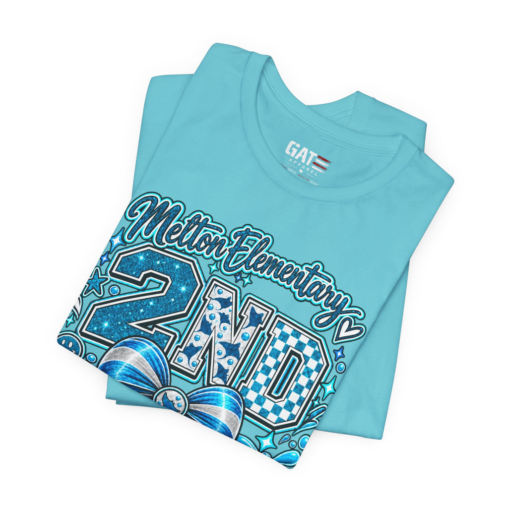Melton 2nd Grade School T‑Shirt — Bow Design