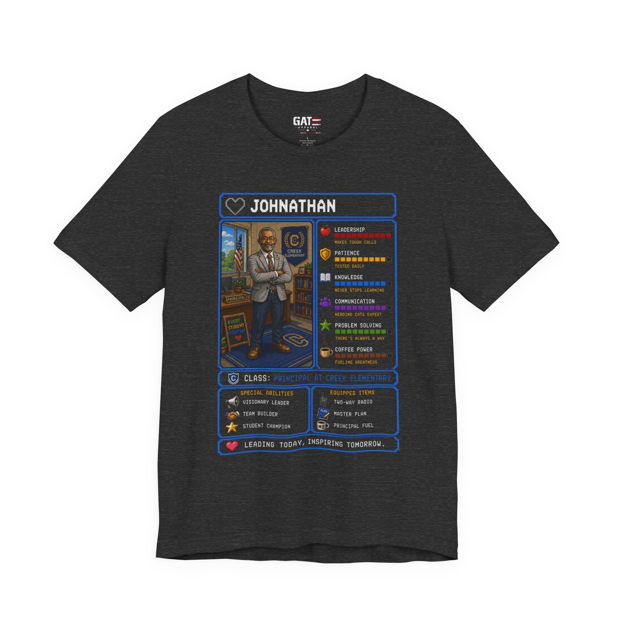 Custom Principal RPG Character Shirt | Personalized School Administrator Gift