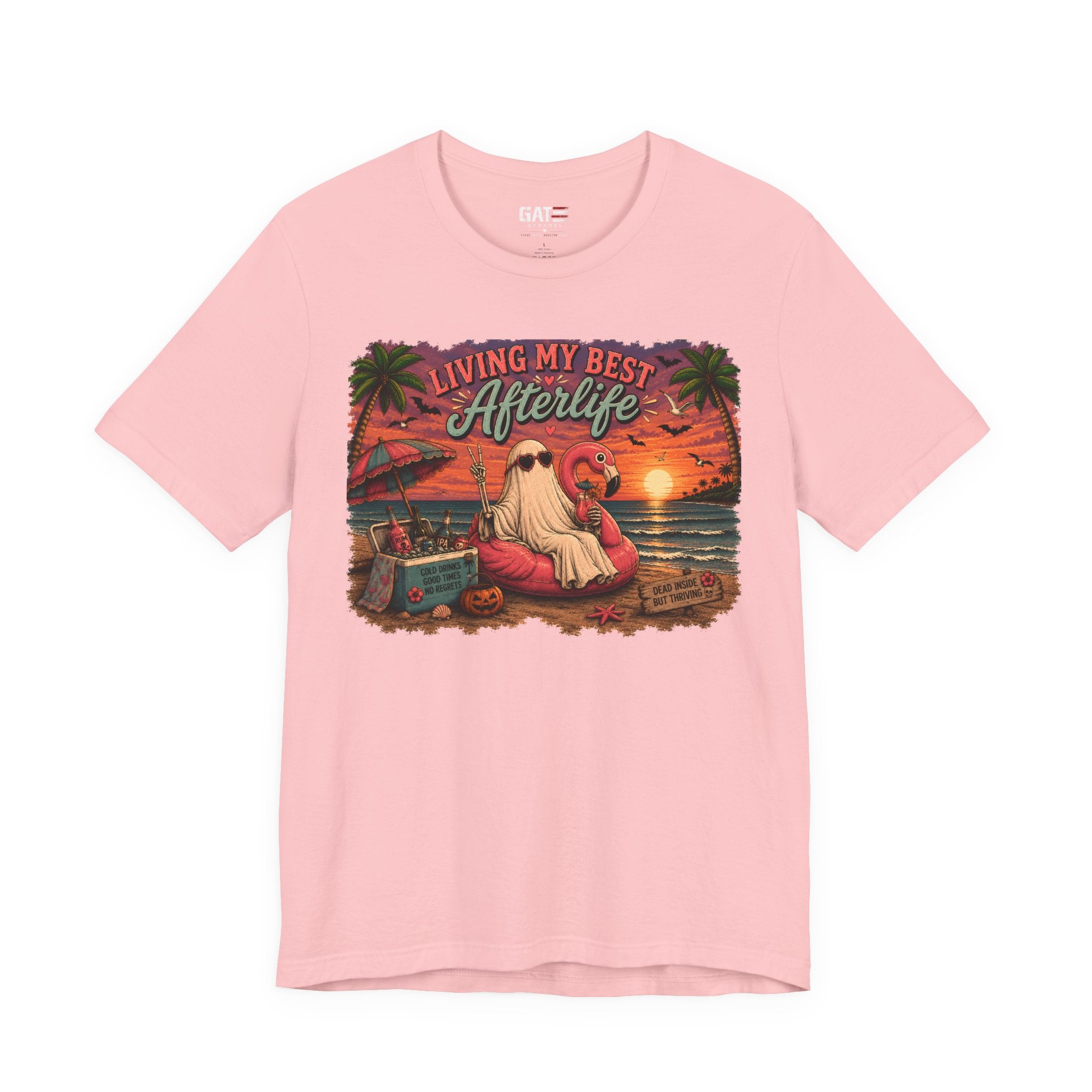 Summerween Shirt, Spooky Beach Shirt, Ghost Beach Tee, Halloween Beach Shirt, Coastal Halloween Tee, Tropical Ghost Shirt