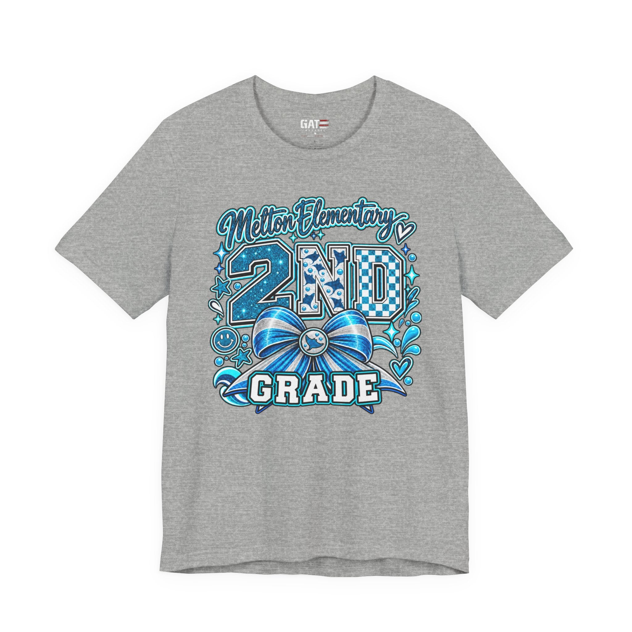 Melton 2nd Grade School T‑Shirt — Bow Design