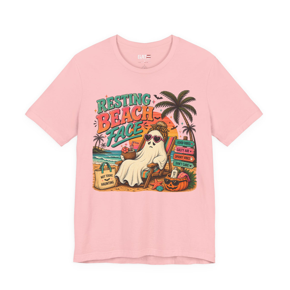 Summerween Spooky Beach Shirt | Tropical Ghost Tee Style 4