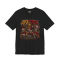 49ers Bay Area Football Shirt, Gold Blooded Fan Tee, Vintage Red and Gold Graphic T-Shirt, Faithful Fan Gift