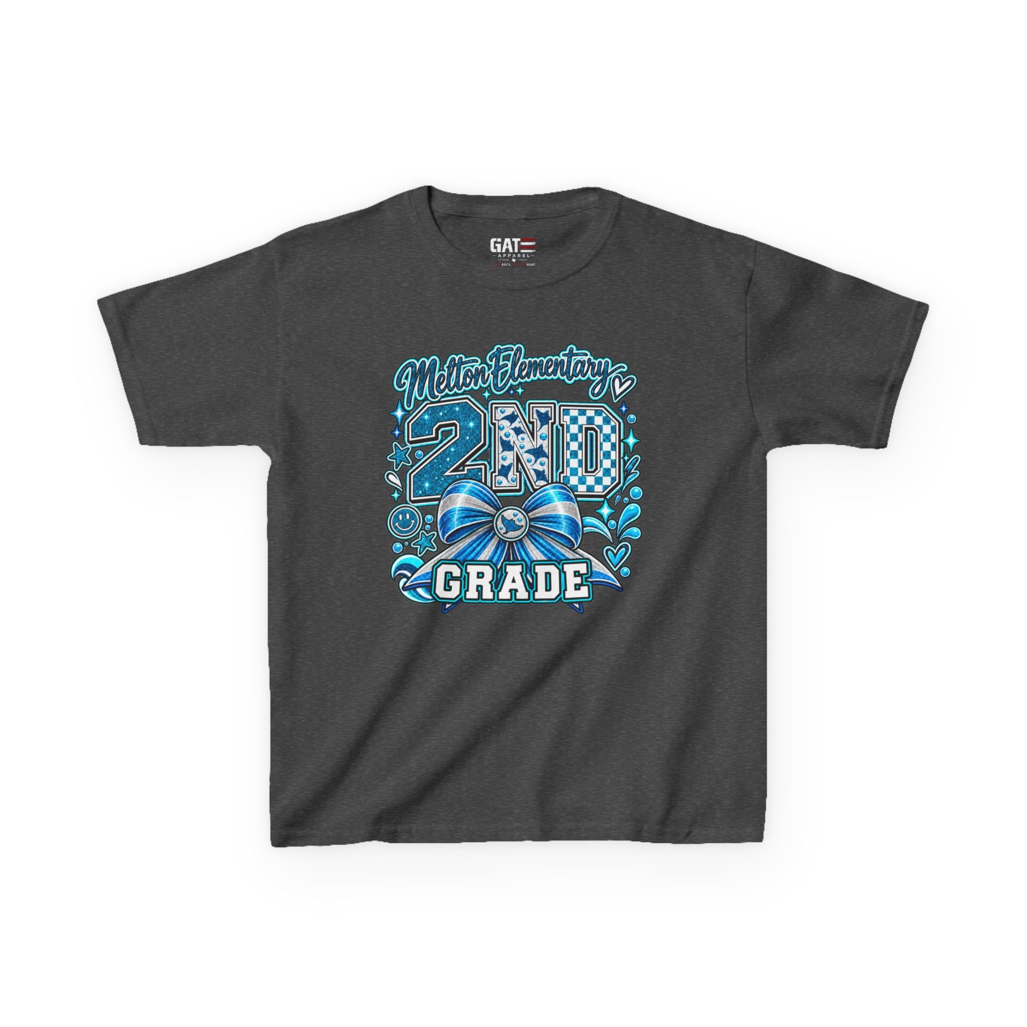 Melton 2nd Grade Kids T‑Shirt — Ribbon Design