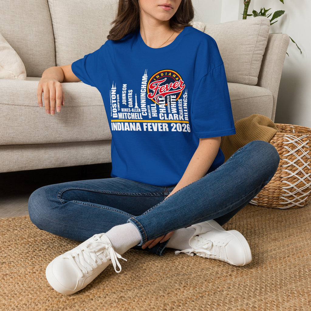 Indiana Fever Team Shirt Caitlin Clark Sophie Cunningham WNBA Basketball Tee
