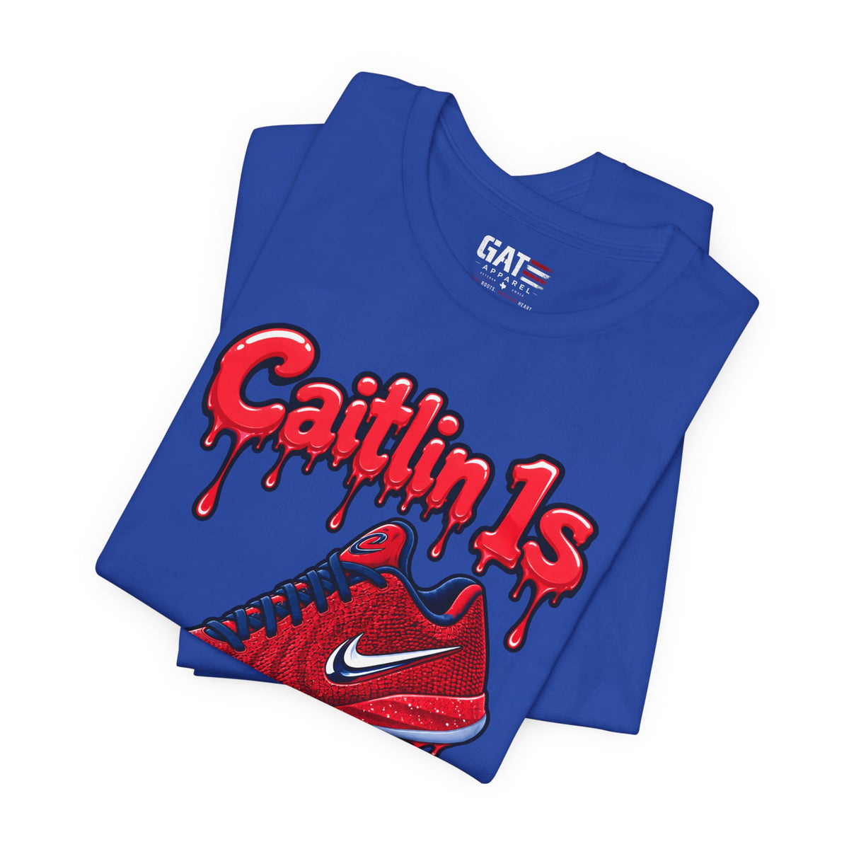 Caitlin Clark Caitlin 1s USA Reds Paint Sneaker Shirt
