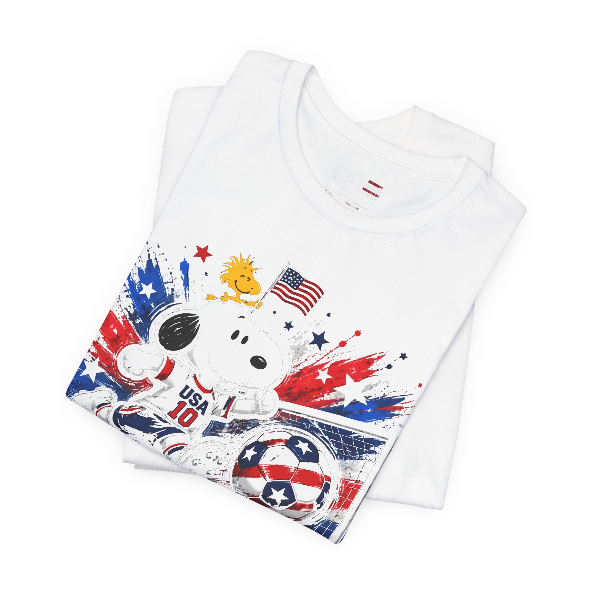 USA Soccer Snoopy Shirt, Red White and Goal Tee, Patriotic Soccer Fan Shirt, Fourth of July Soccer Graphic Tee