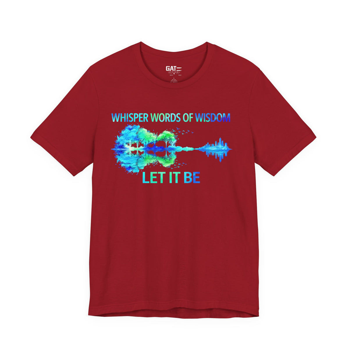 Let It Be Guitar Tee — 'Whisper Words of Wisdom' Music Lover T‑Shirt
