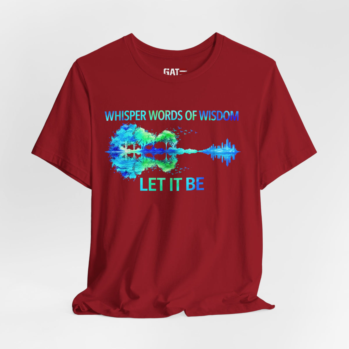 Let It Be Guitar Tee — 'Whisper Words of Wisdom' Music Lover T‑Shirt