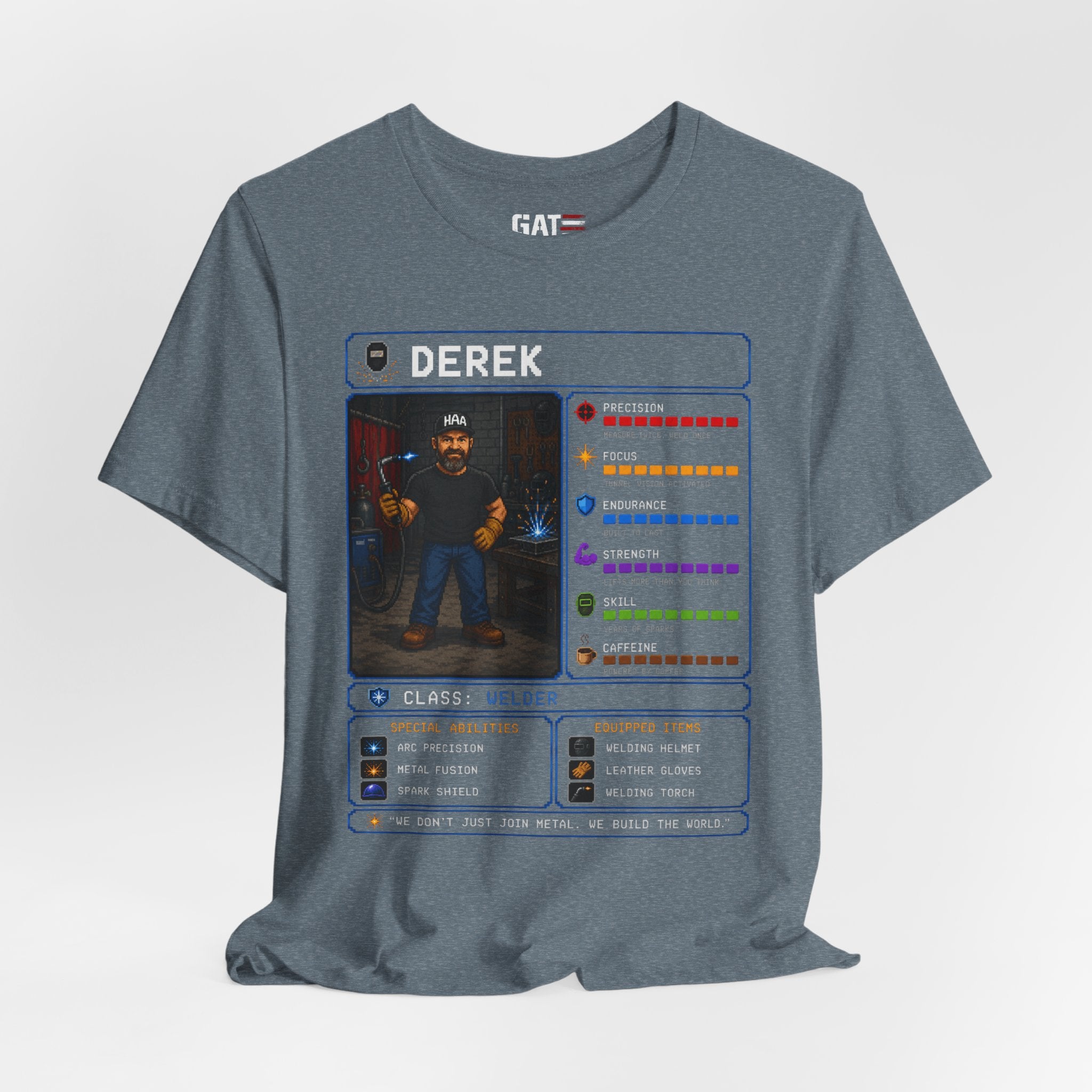 Custom Welder RPG Character Shirt| Personalized Welding Gift