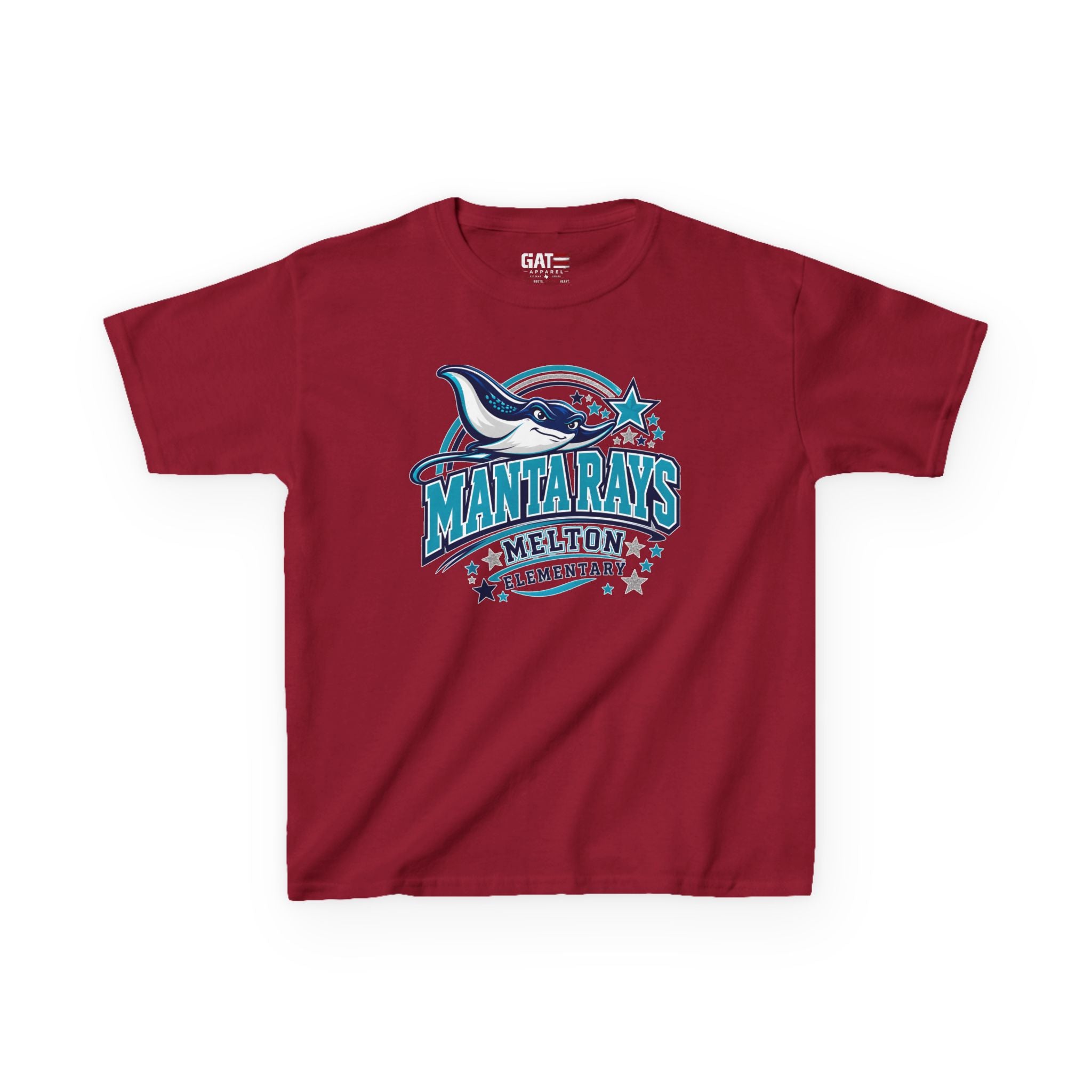 Melton Kids Tee Mantarays School T-Shirt — Melton Elementary Mascot Tee