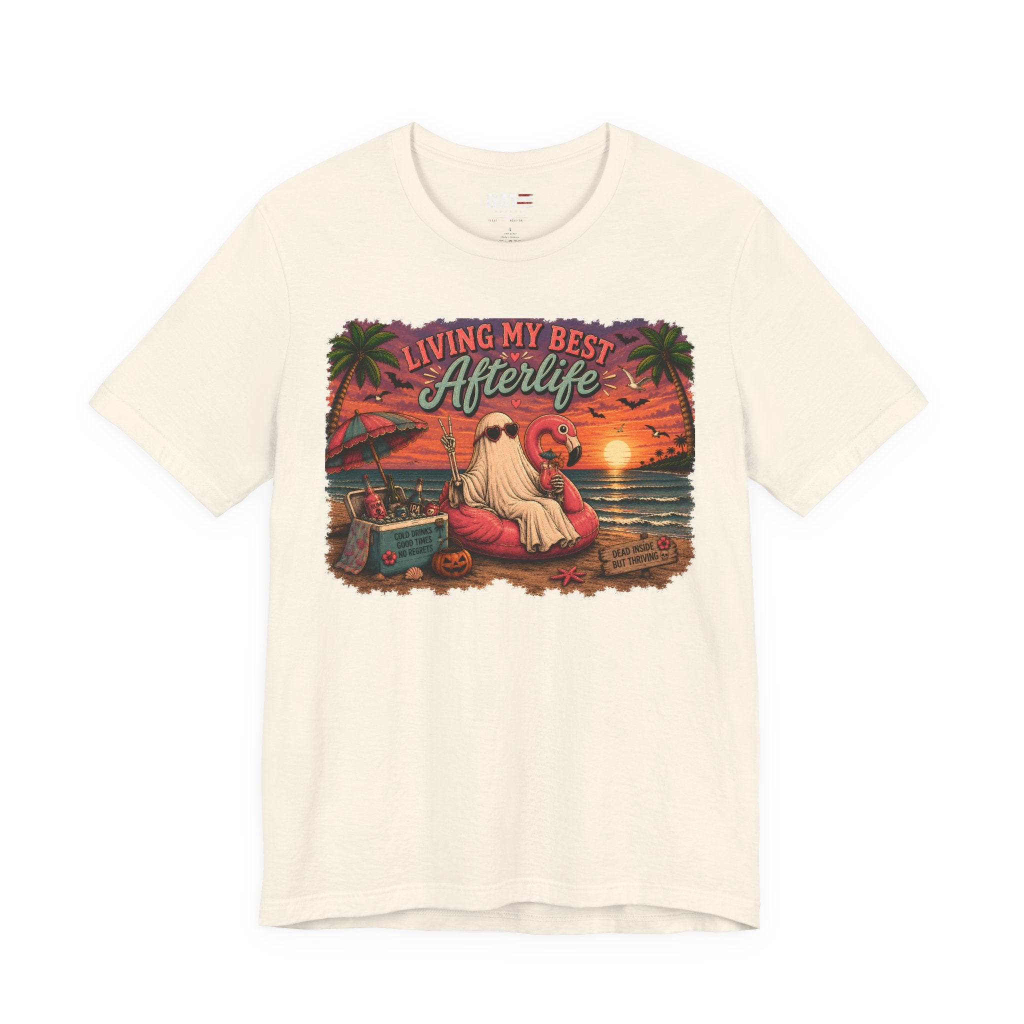 Summerween Shirt, Spooky Beach Shirt, Ghost Beach Tee, Halloween Beach Shirt, Coastal Halloween Tee, Tropical Ghost Shirt