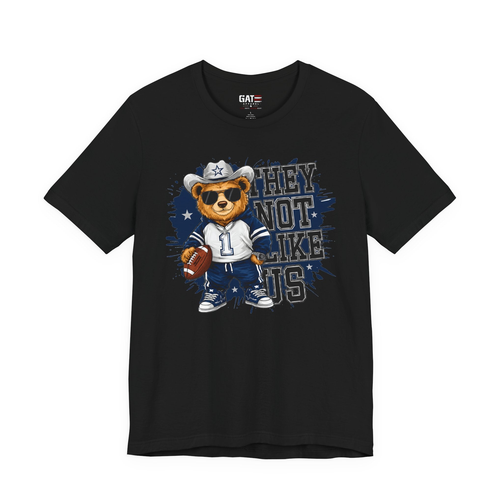 Custom Name and Number Shirt, Personalized Dallas Football Fan Tee, Blue and Silver Jersey Style Back Design