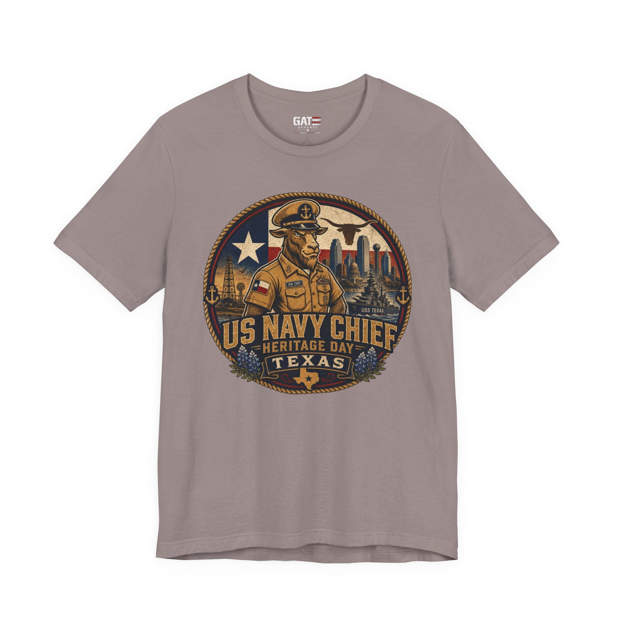 US Navy Chief Heritage Day Texas Shirt, Navy Chief Goat Shirt, Chief Petty Officer Gift, Military Pride Tee, Navy Veteran