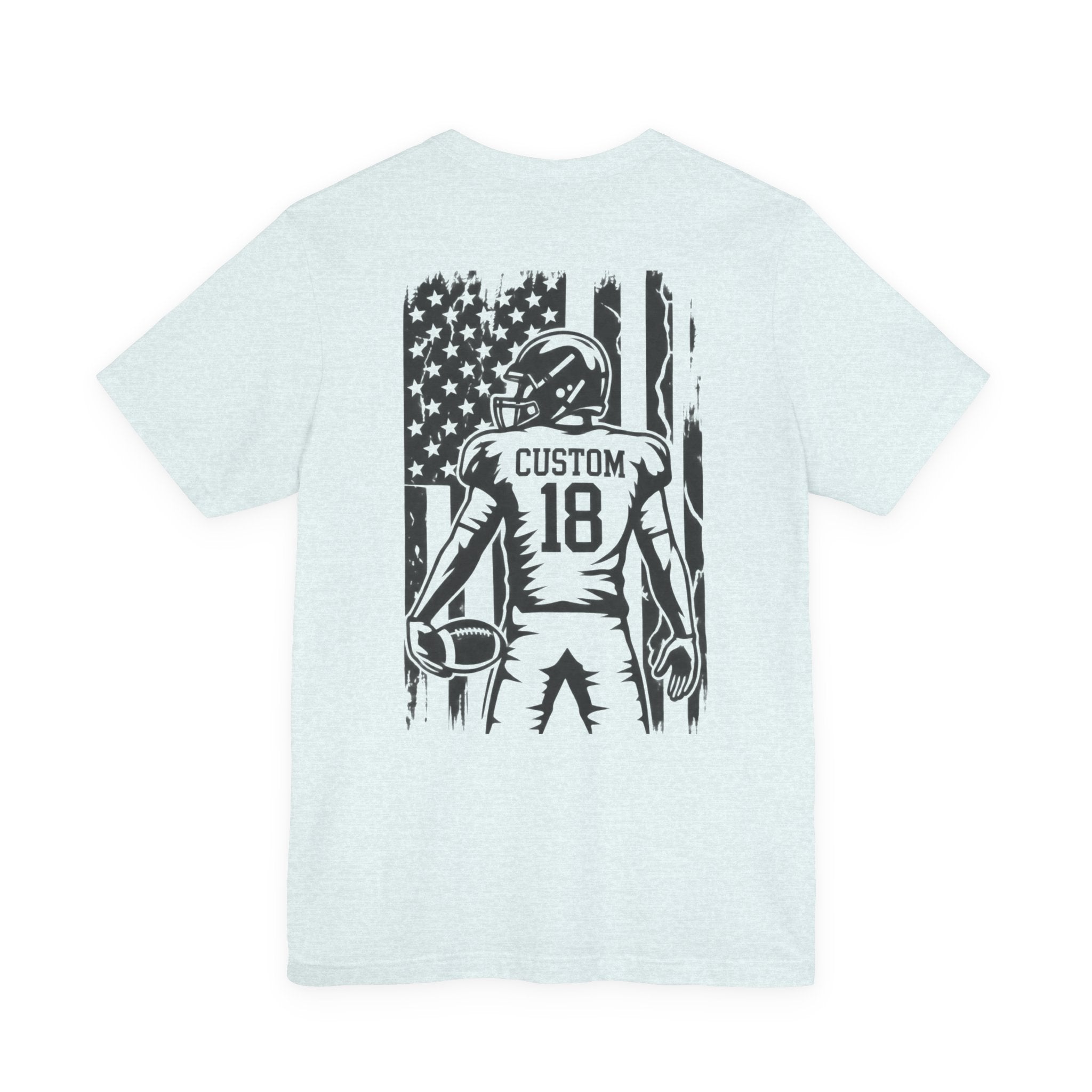Football Mom Personalized Shirt Custom Player Name Number Helmet Game Day Tee