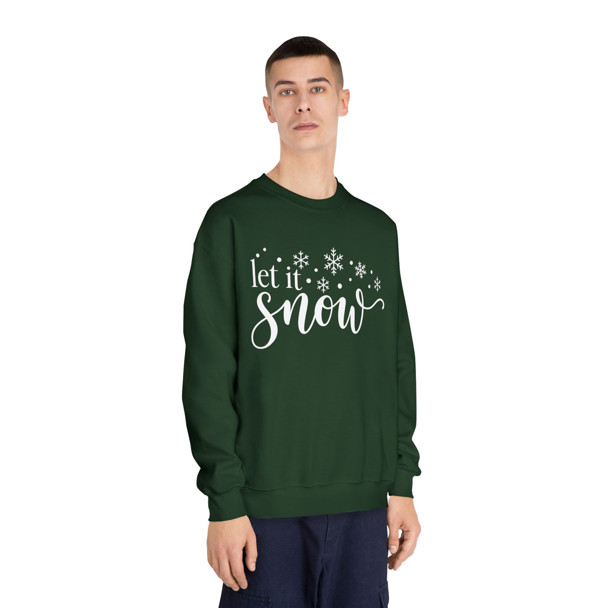 Let It Snow Crewneck Sweatshirt - product mockup view 8