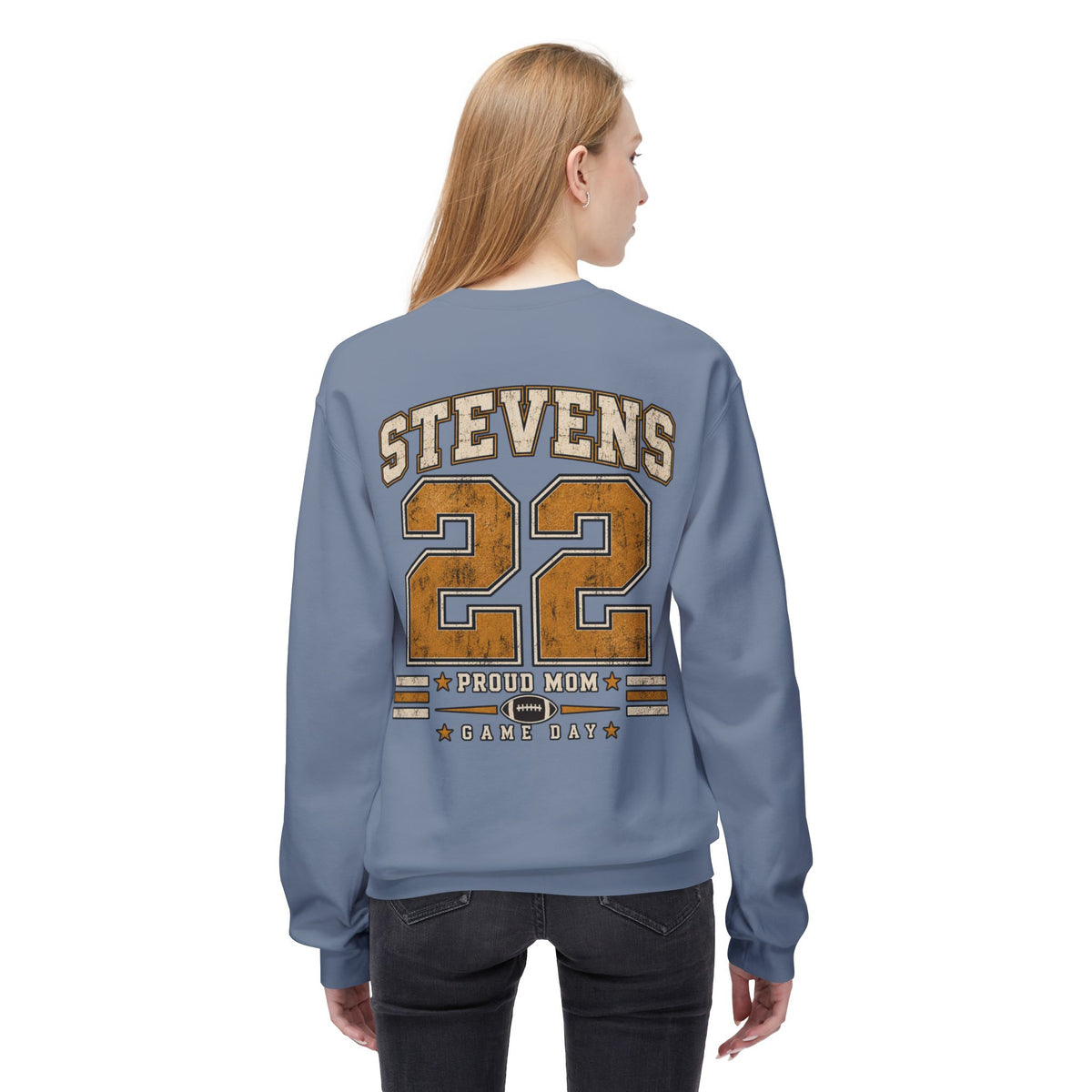 Personalized Football Mom Crewneck Sweatshirt | Custom Player Name & Number