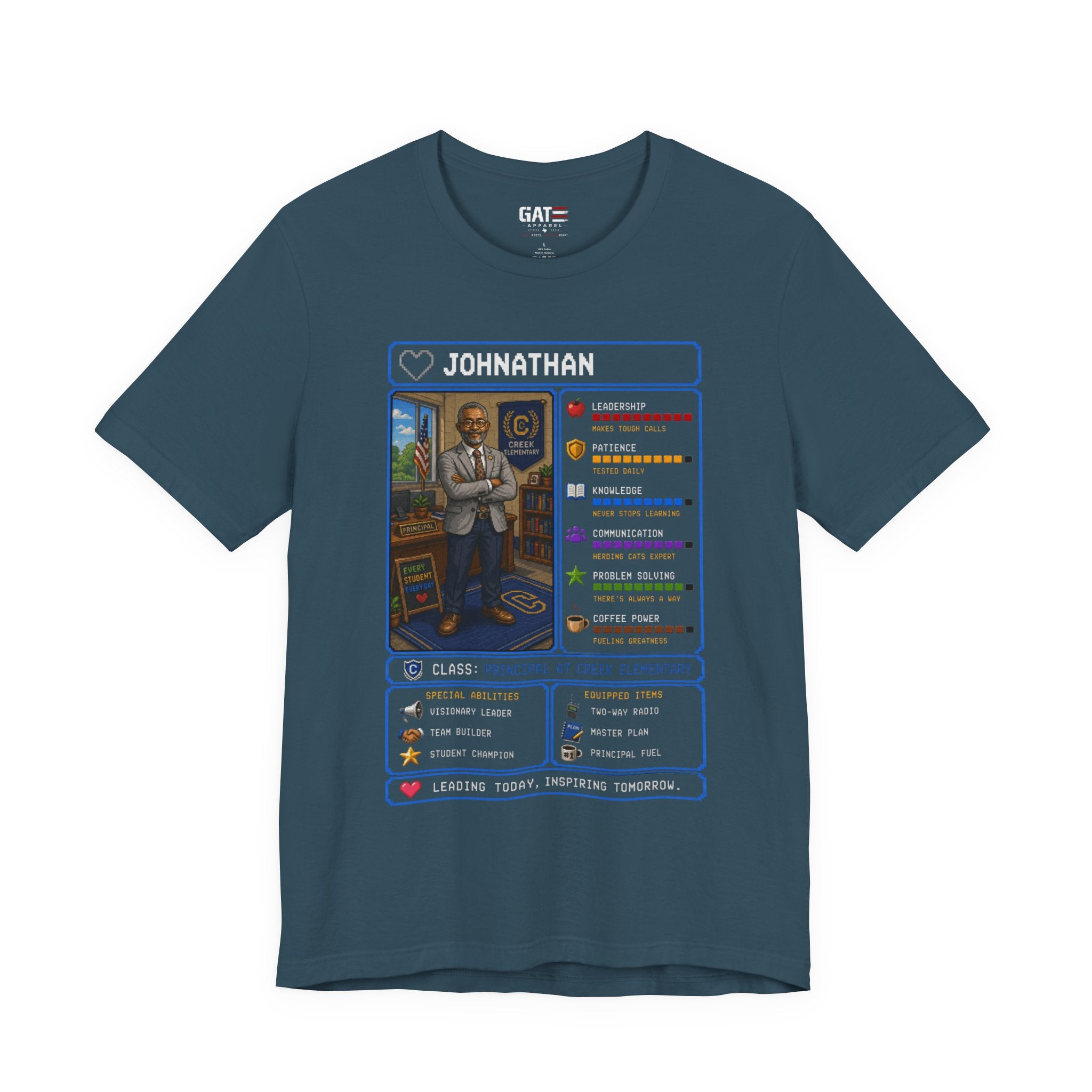 Custom Principal RPG Character Shirt | Personalized School Administrator Gift