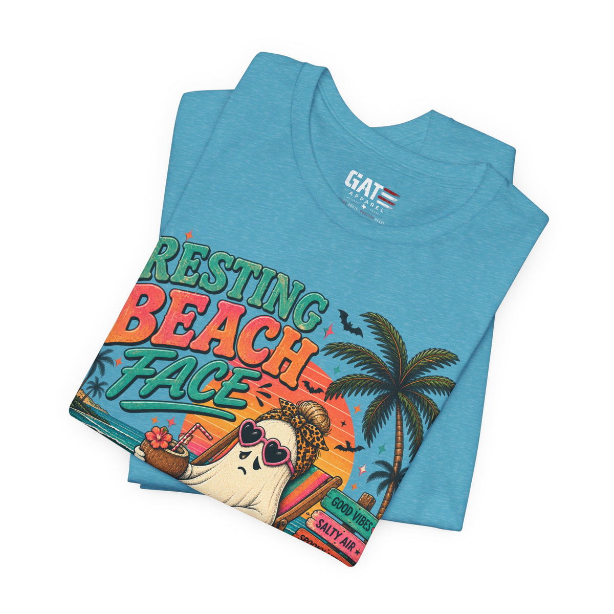 Summerween Spooky Beach Shirt | Tropical Ghost Tee Style 4