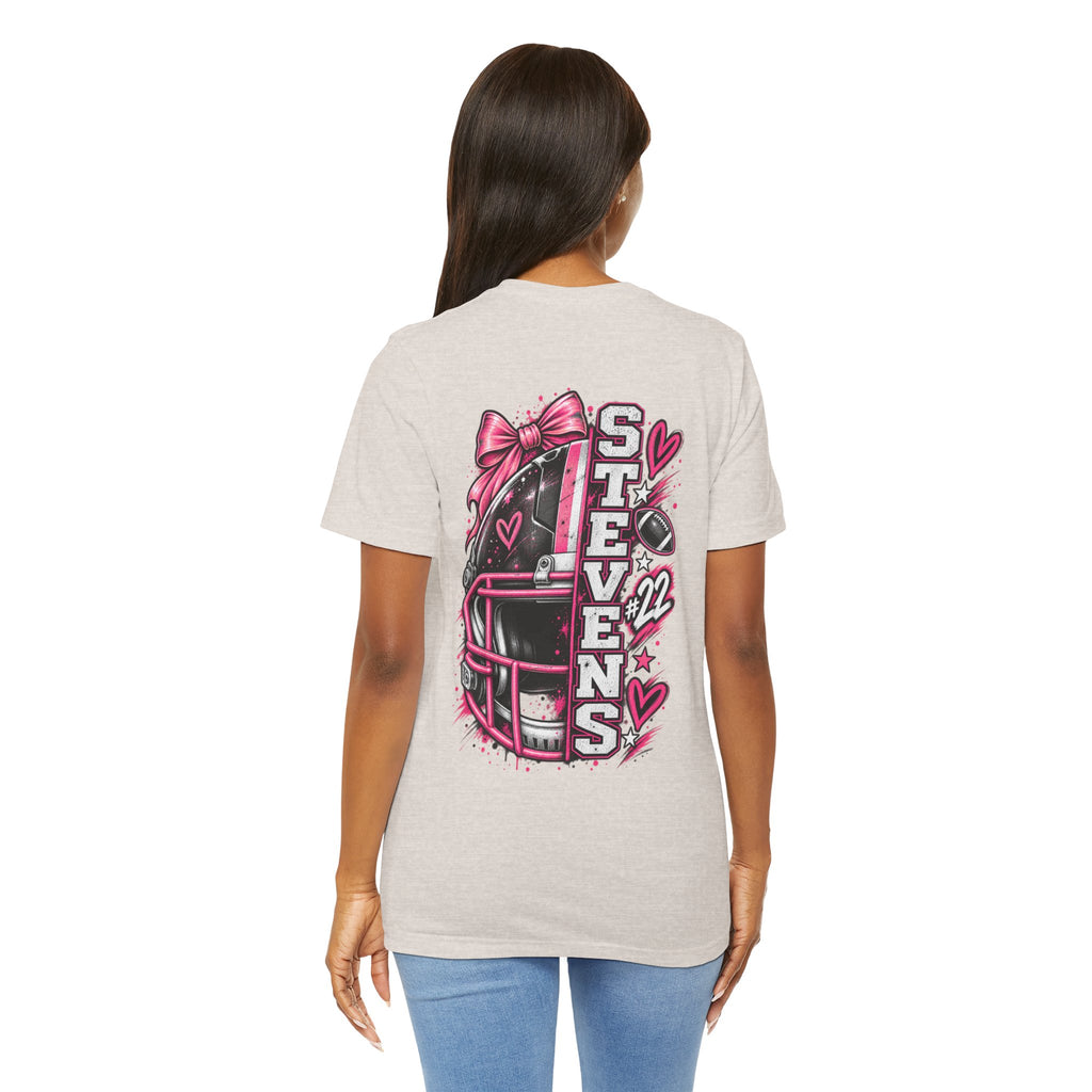 Football Mom Personalized Shirt Custom Player Name Number Helmet Game Day Tee