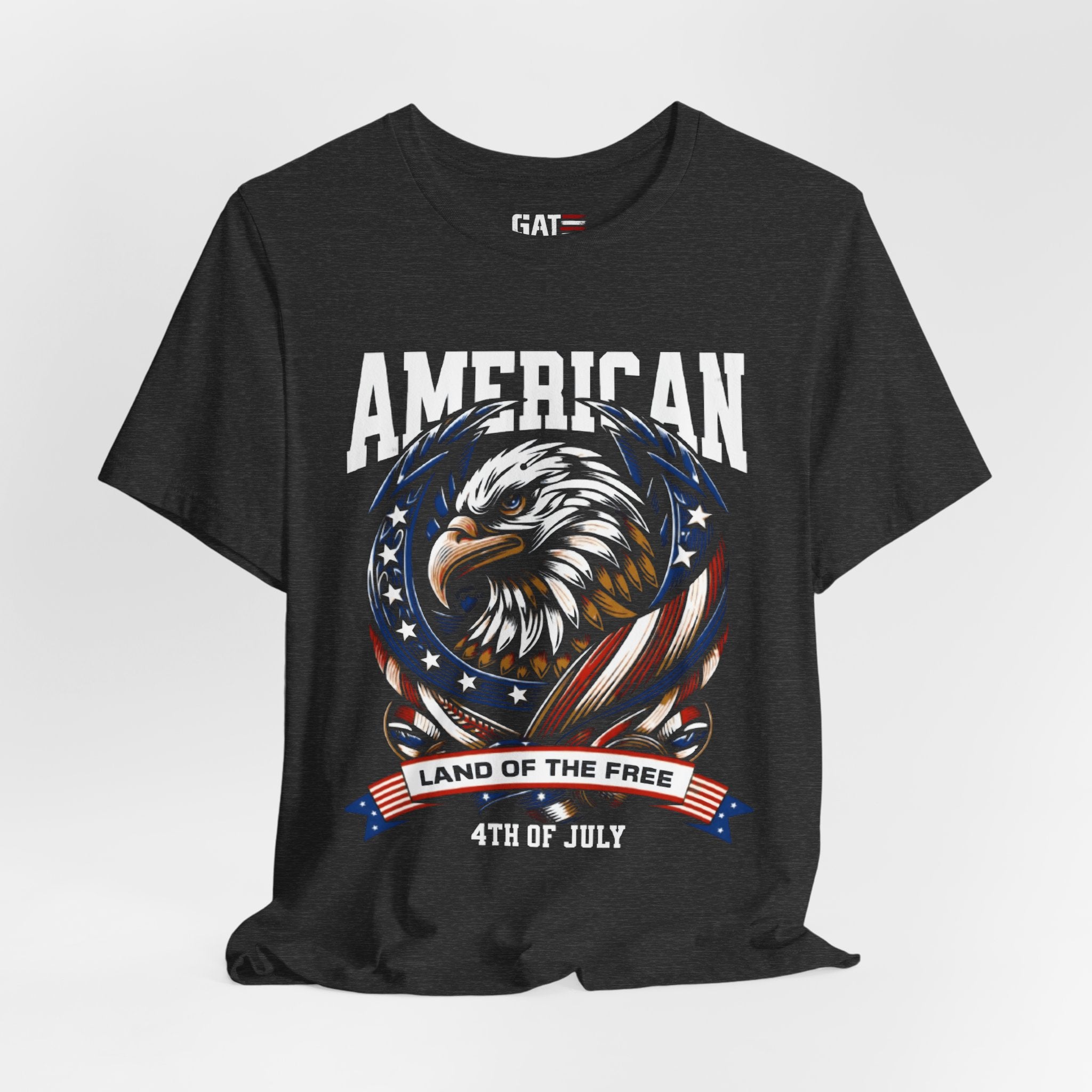American Land of the Free Shirt, 4th of July Eagle Tee, Patriotic USA Flag Shirt, Independence Day Graphic T Shirt, Veteran Gift