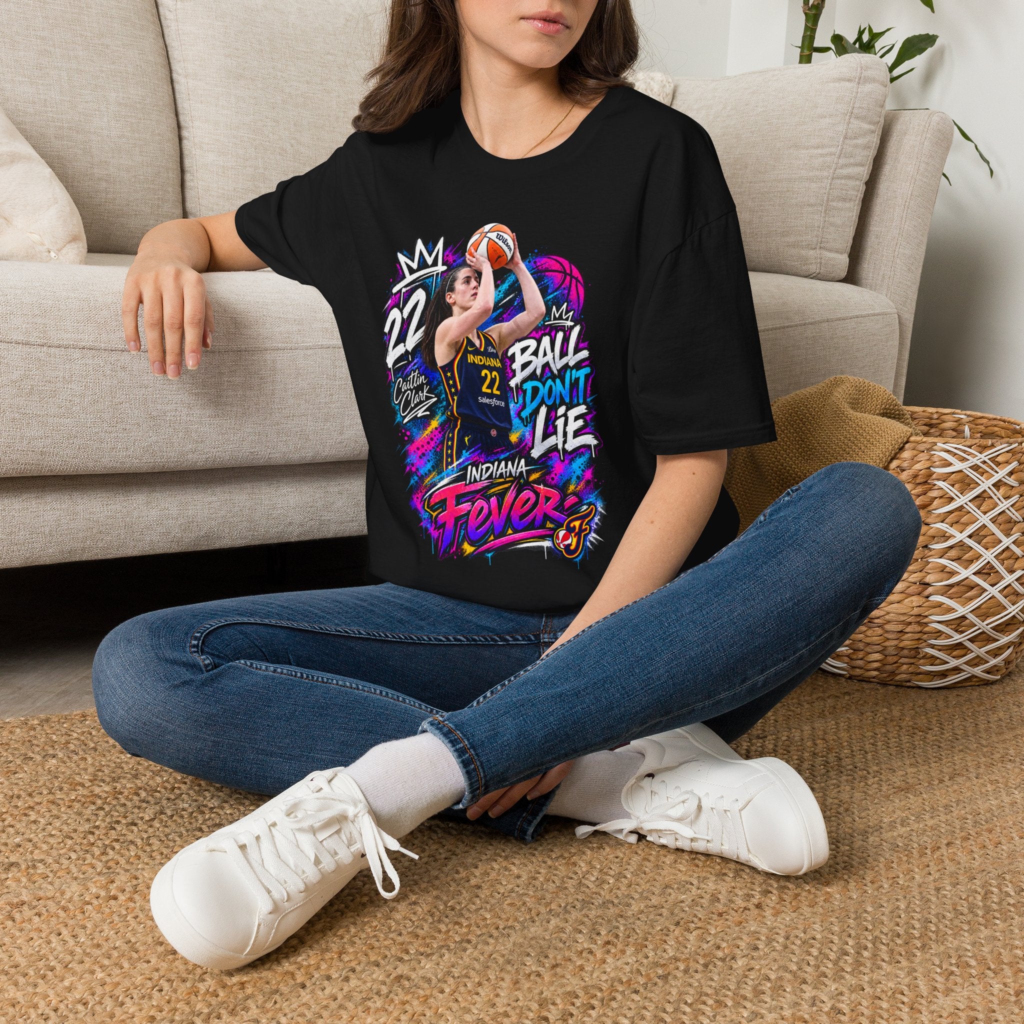 Indiana Fever Team Shirt Caitlin Clark Sophie Cunningham WNBA Basketball Tee