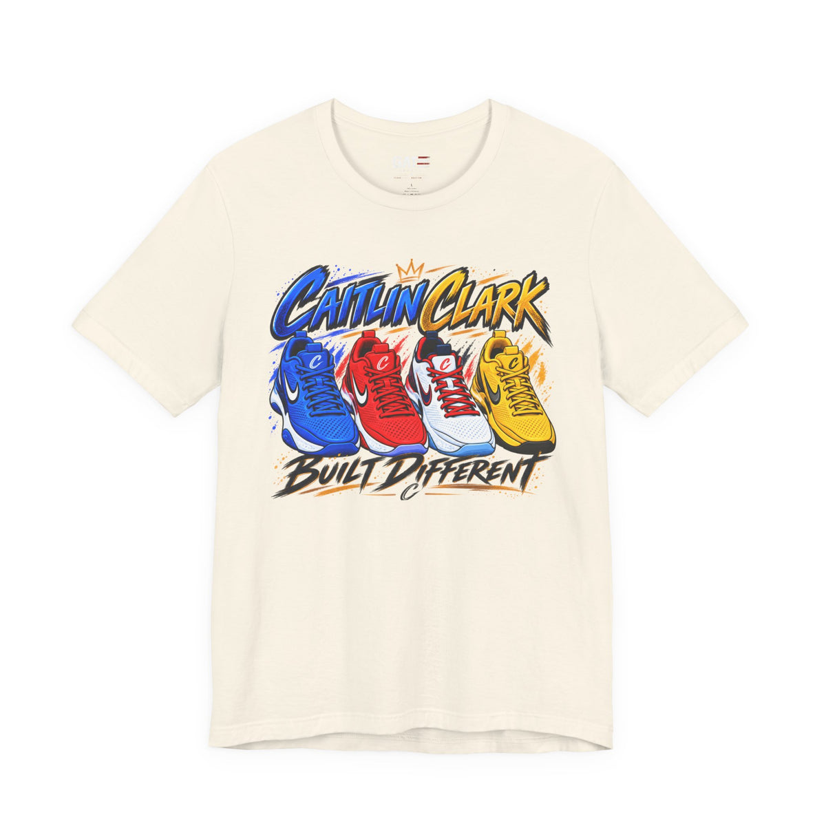 Caitlin Clark Built Different Sneaker Shirt | Indiana Fever Tee