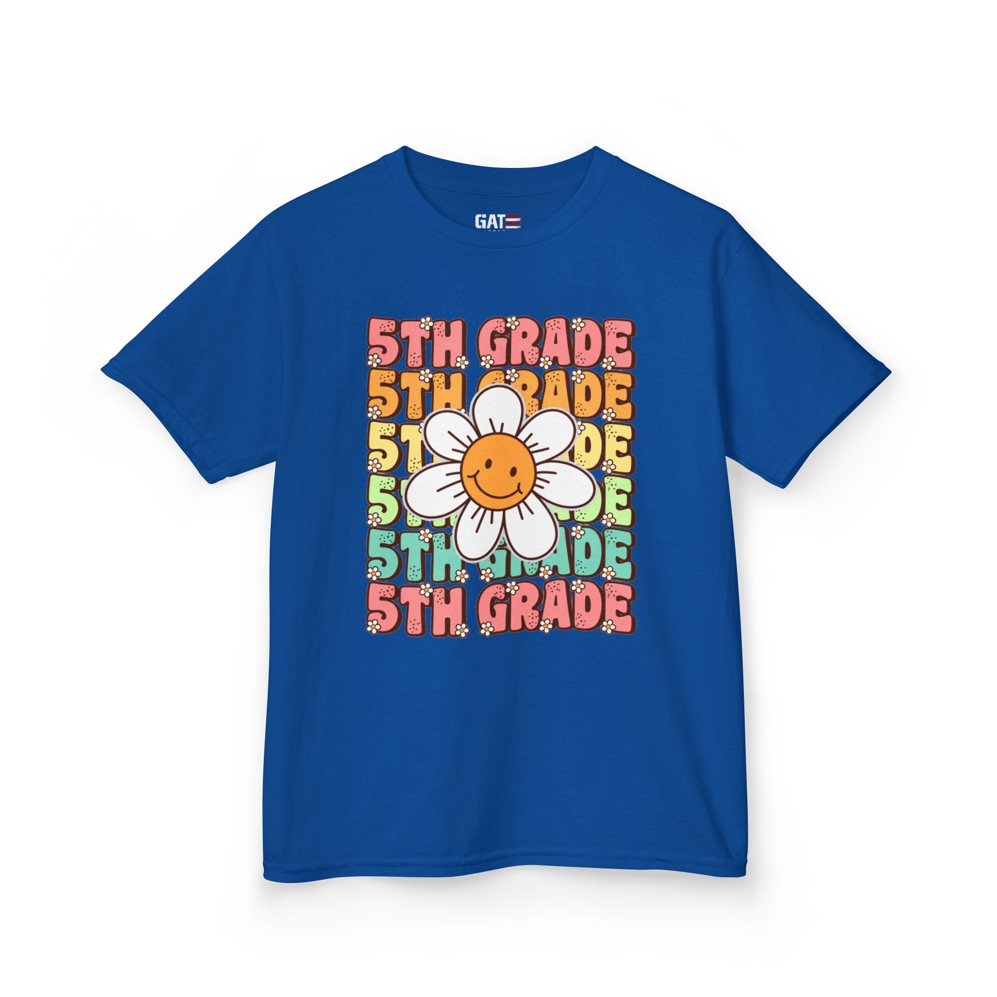 Custom Grade Level Shirt for Kids – Retro Daisy Back to School Tee