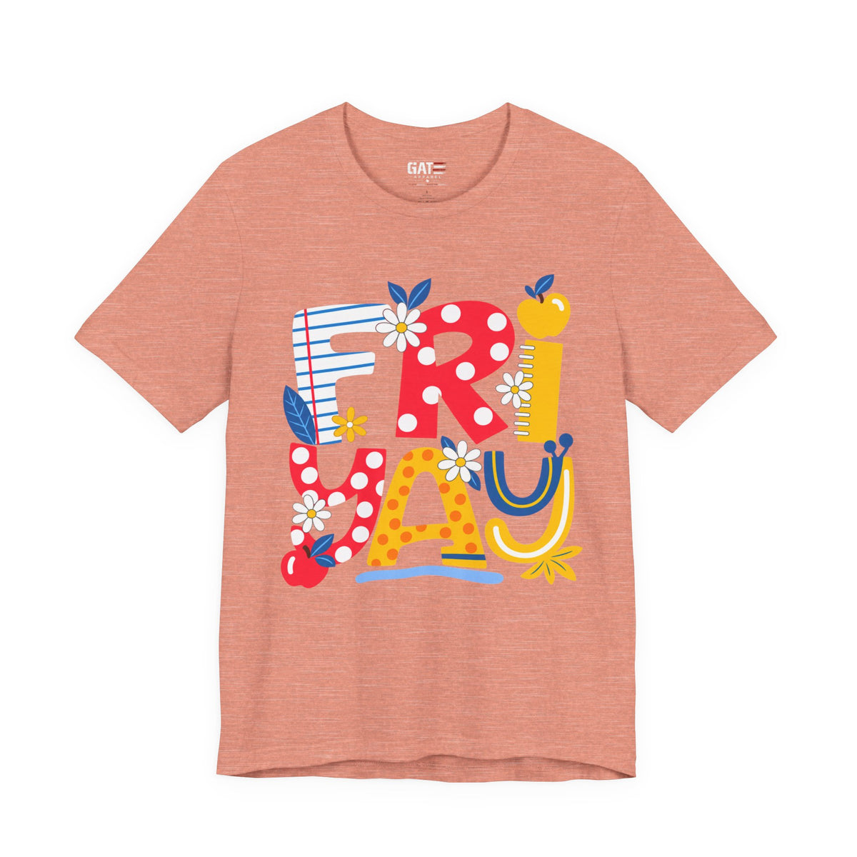 FRIYAY Teacher Shirt | Colorful Floral Classroom Tee