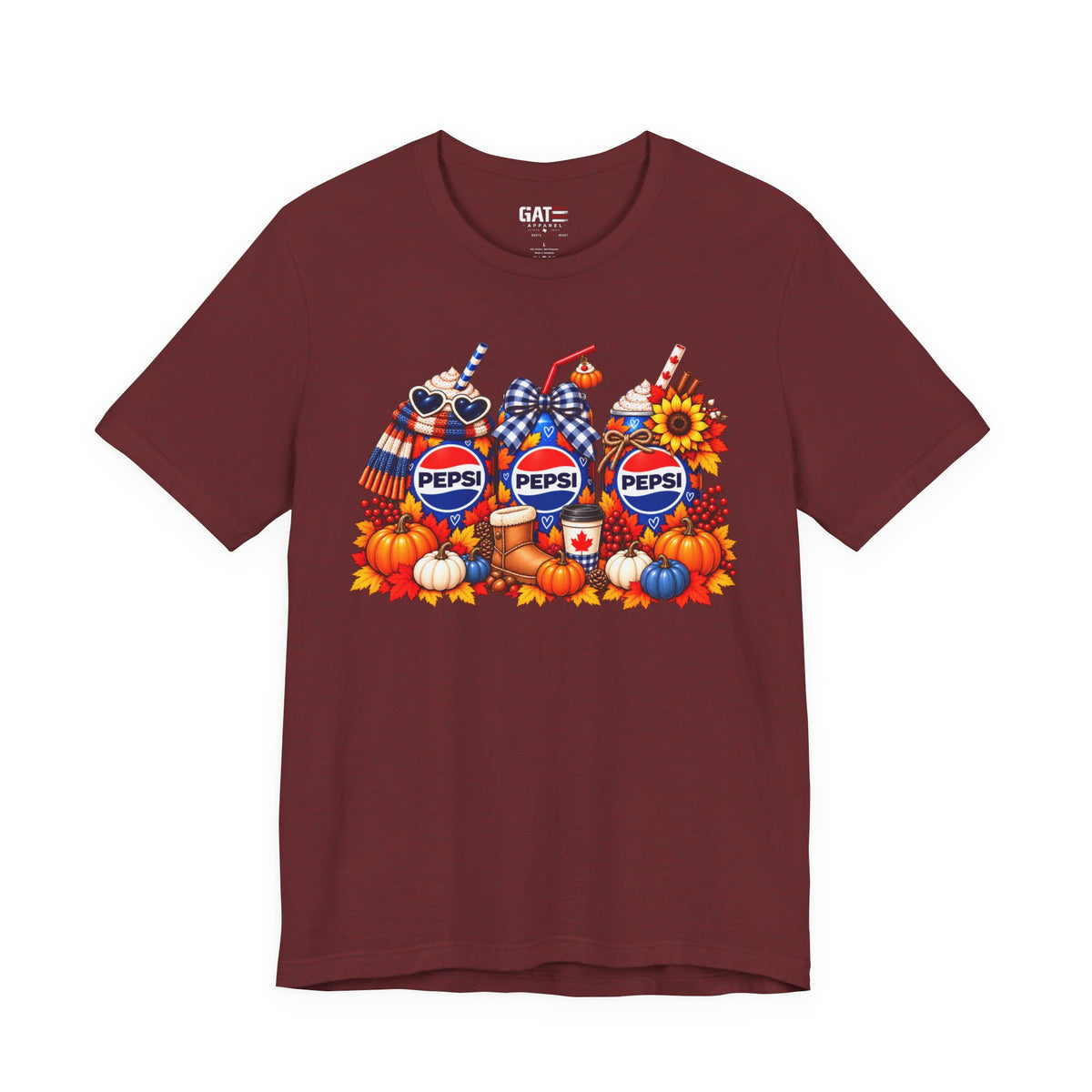 Pepsi pumpkin sunflower T-shirt mockup