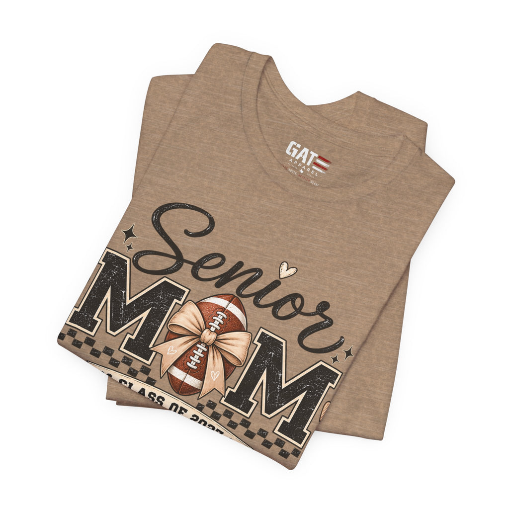 Senior Football Mom Shirt Class of 2027 Final Quarter Game Day T-Shirt