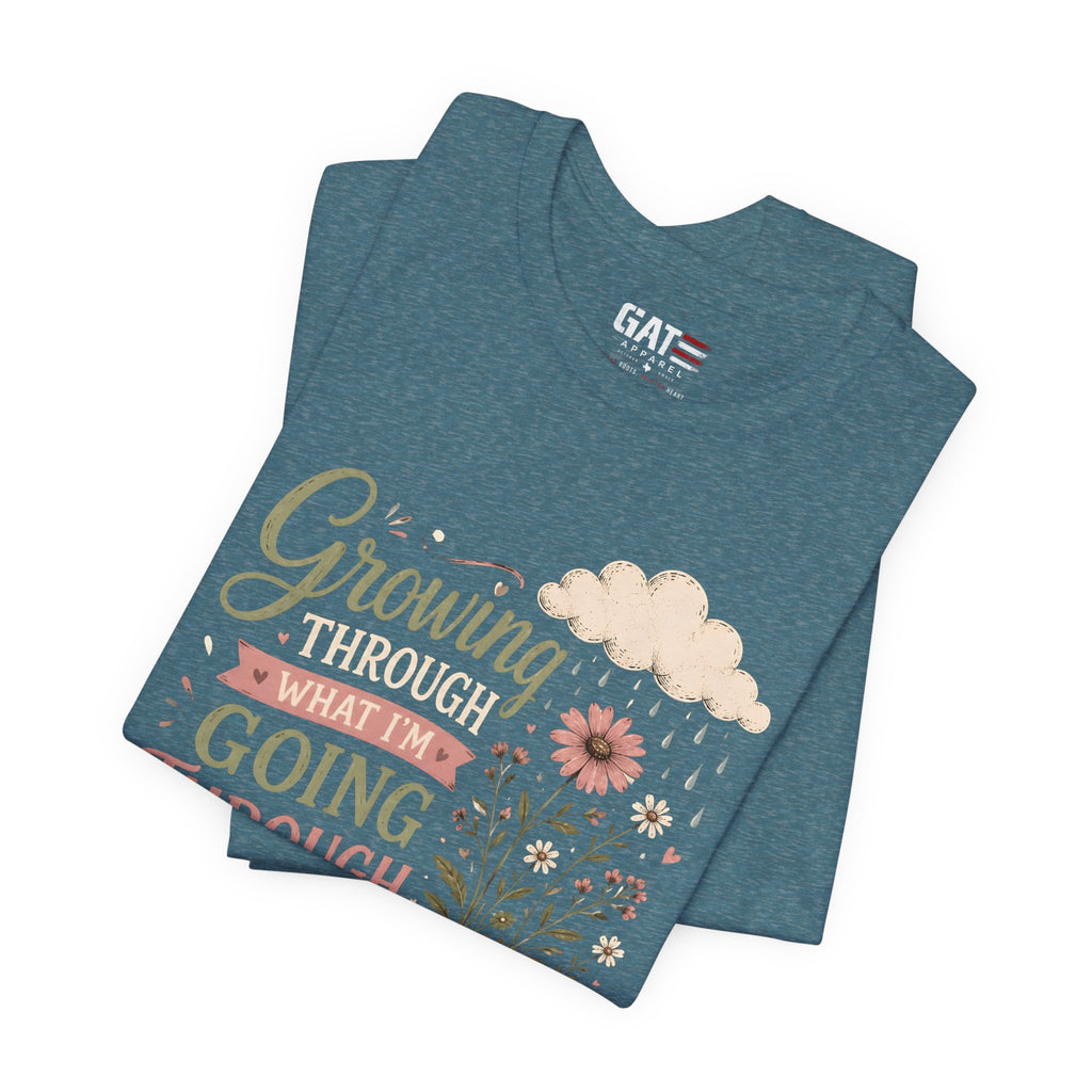 Motivational Christian Shirt for Women, Inspirational Growth Graphic Tee, Faith Encouragement Shirt, Floral Positive Mindset Gift