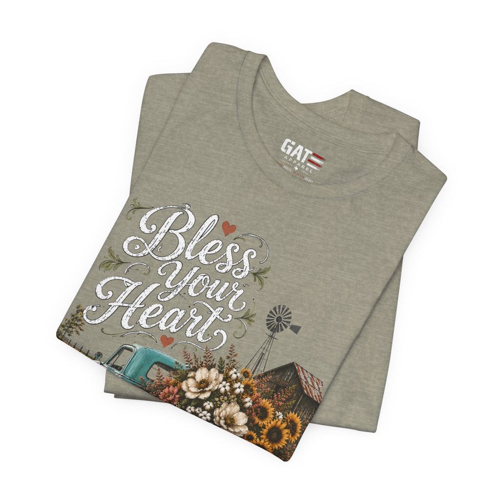 Funny Southern Shirt, Bless Your Heart Tee, Southern Humor Graphic Tee, Magnolia Floral Shirt, Country Girl Gift, Farmhouse Style Tee
