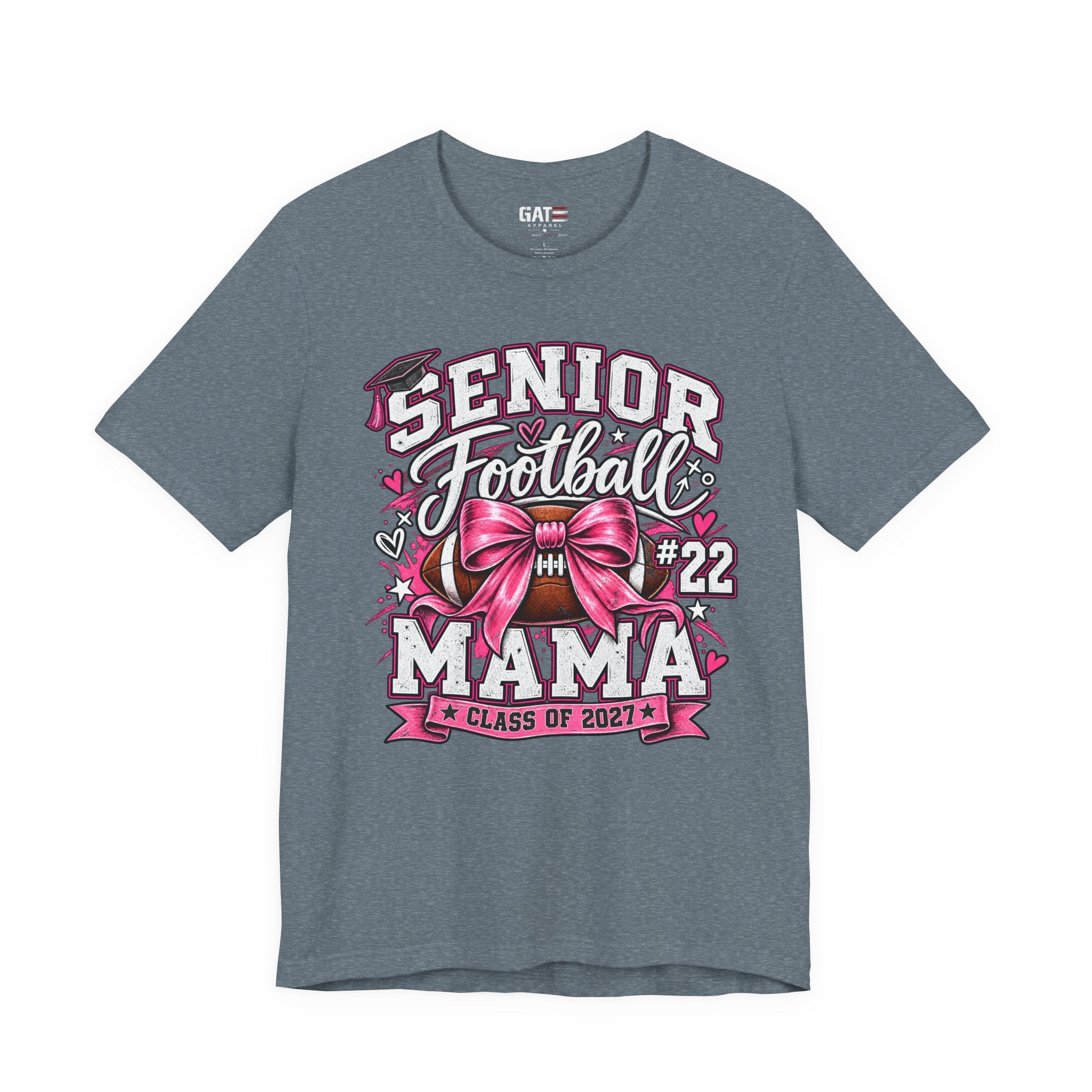 Football Mom Personalized Shirt Custom Player Name Number Helmet Game Day Tee