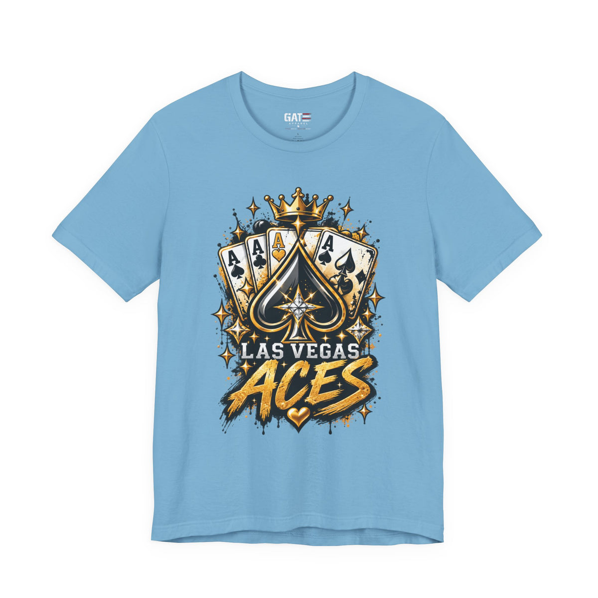 Las Vegas Aces Basketball Shirt – Ace Cards Crown Graphic Tee product mockup 6