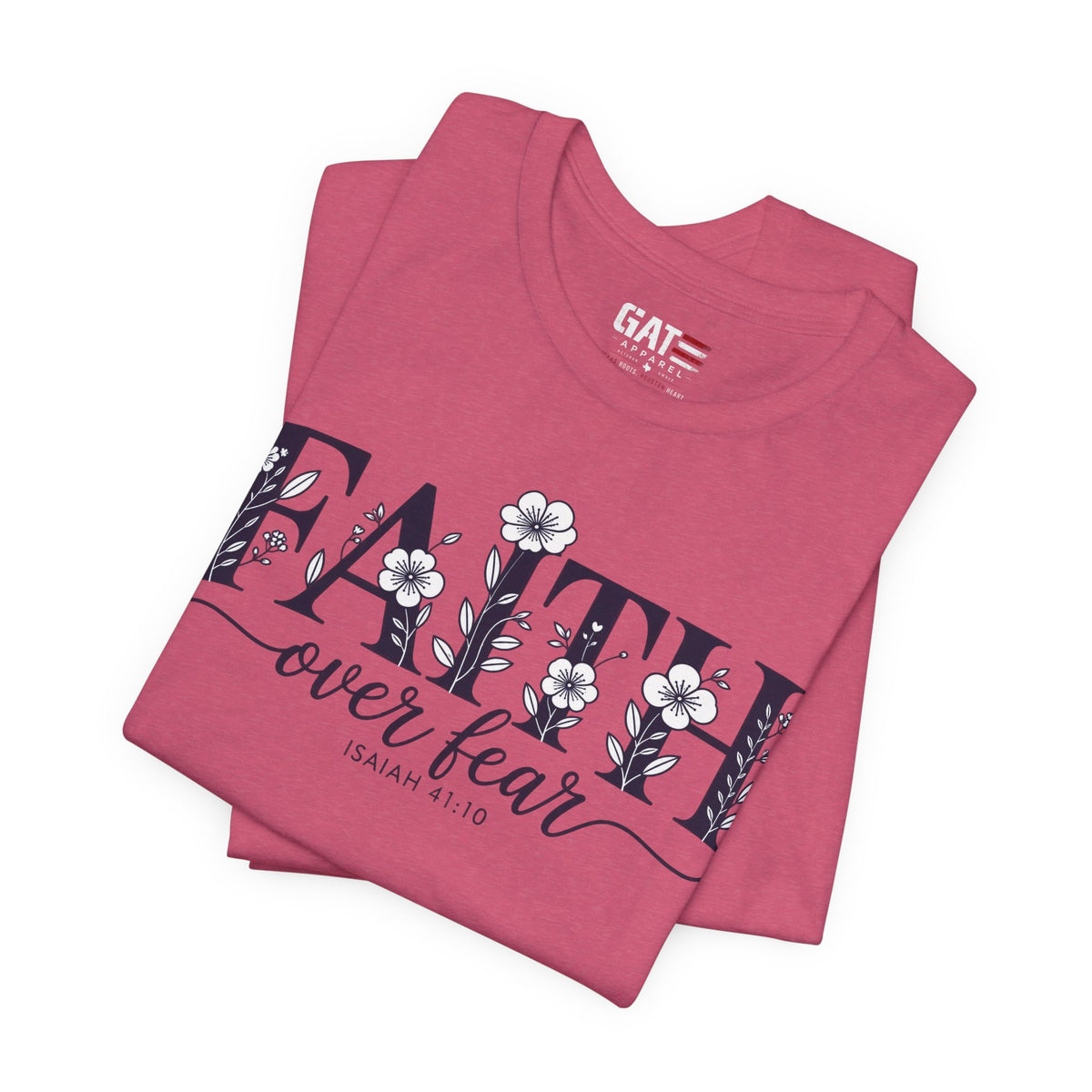Faith Over Fear Tee — Floral Christian Inspirational Shirt (Psalm 56:3)