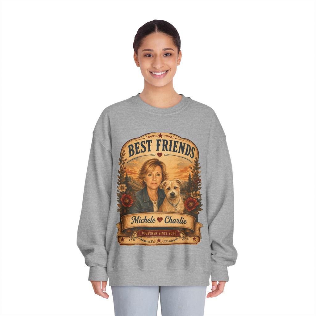 Personalized Pet Portrait Sweatshirt, Custom Dog or Cat Sweatshirt, Pet Lover Gift, Dog Mom Gift, Dog Dad Gift