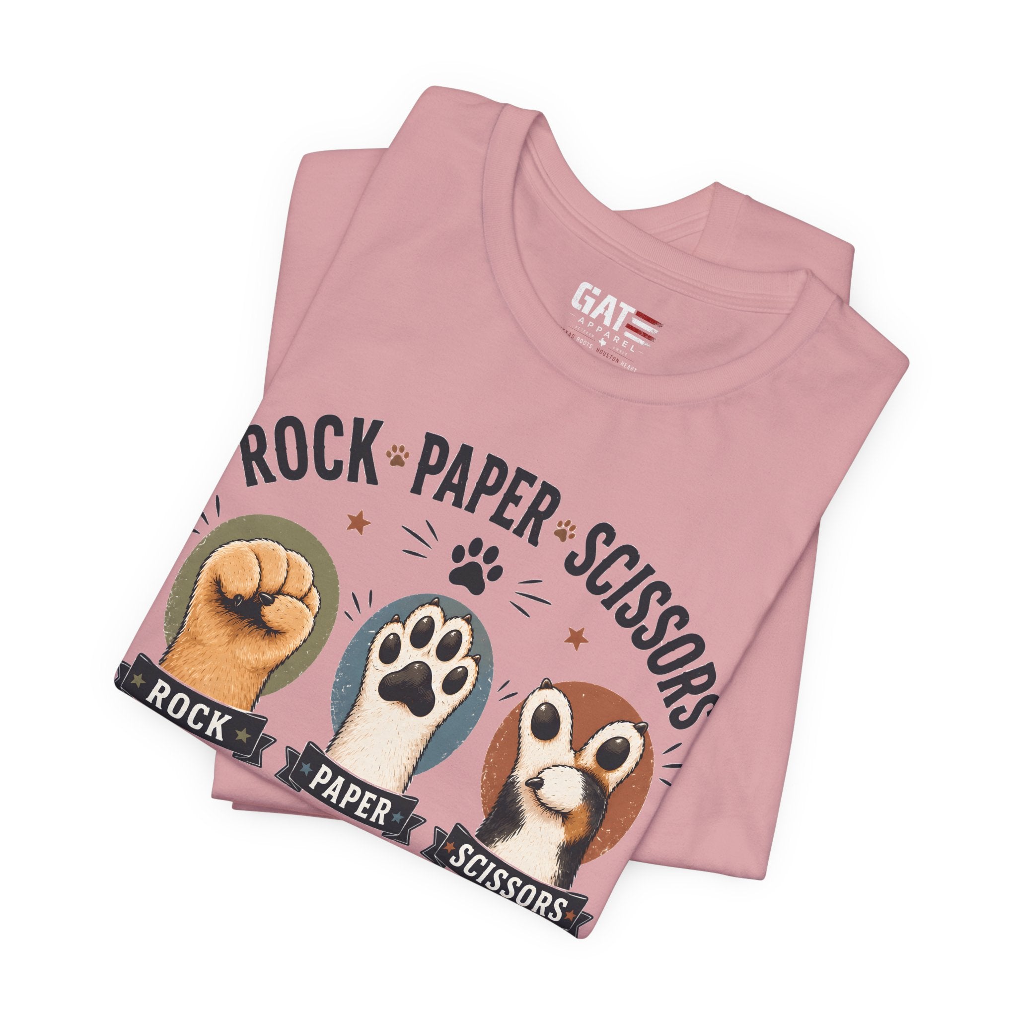 Rock Paper Scissors Cat Shirt, Funny Cat Lover Tee, Cat Paw Graphic Shirt, Cute Pet Mom Gift, Choose Wisely Cat Tee, Cat Dad Shirt