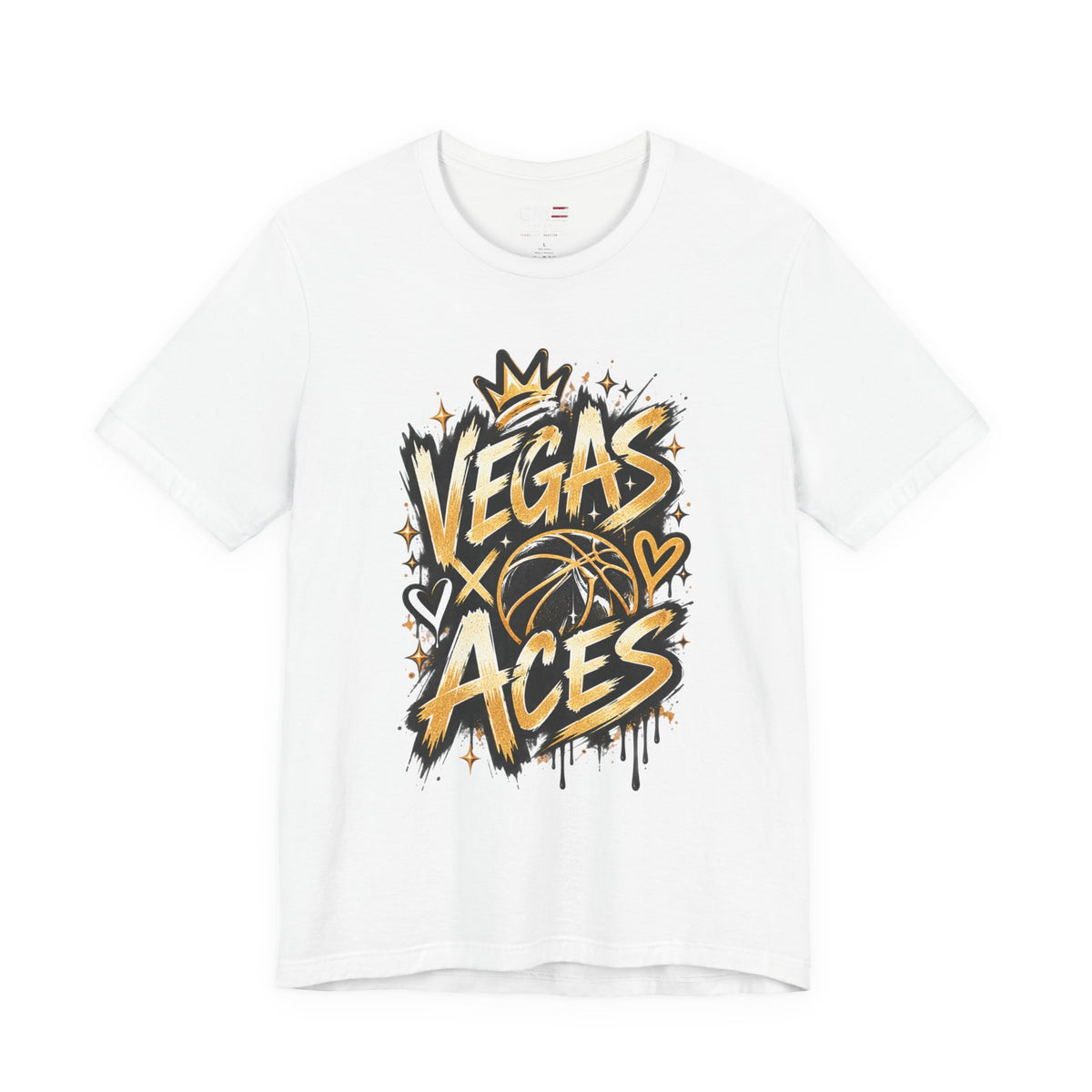 Las Vegas Aces Basketball Shirt – Retro Graffiti WNBA Tee product mockup 2