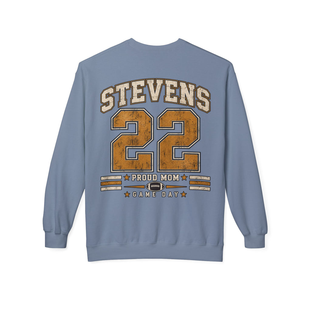 Personalized Football Mom Crewneck Sweatshirt | Custom Player Name & Number
