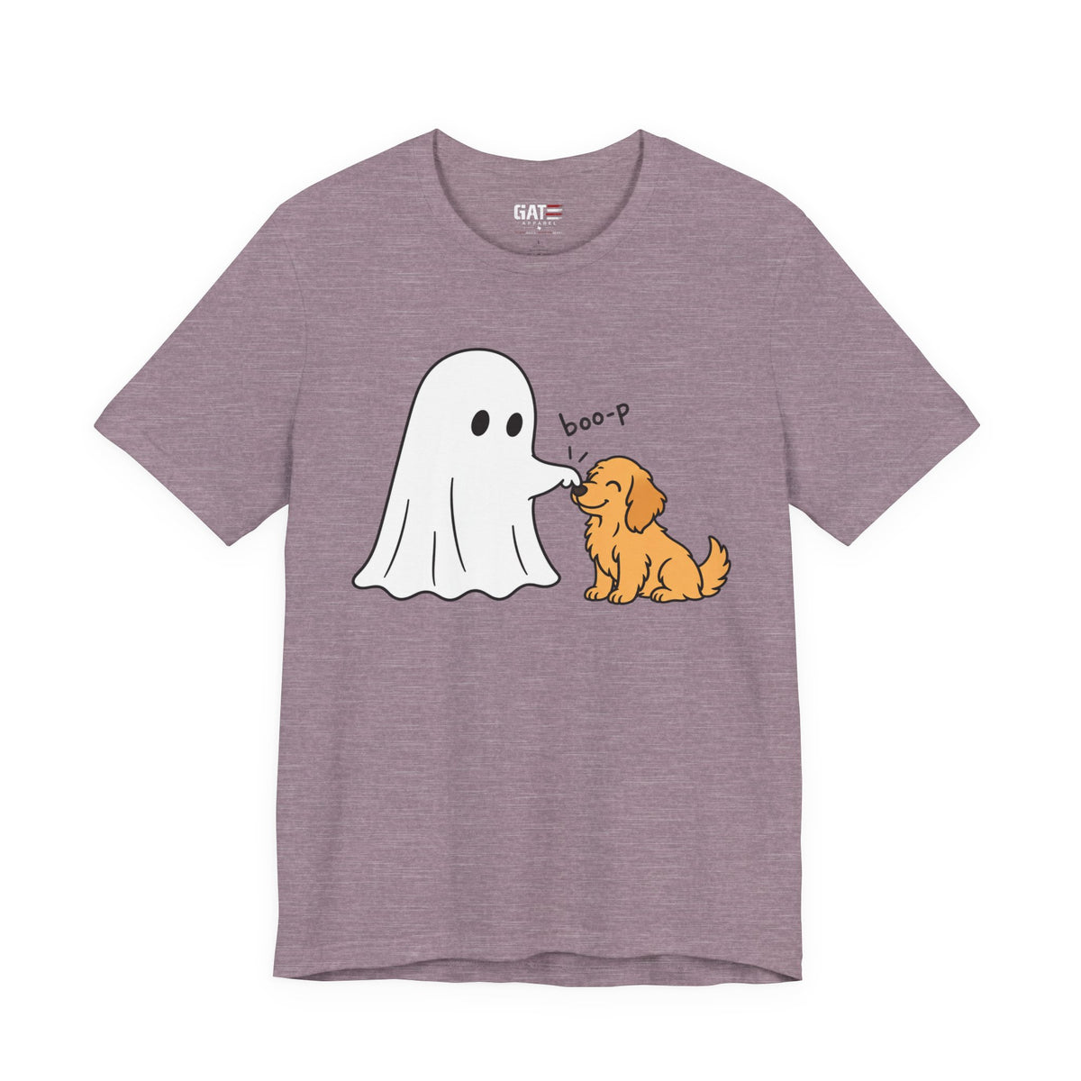 Halloween Ghost & Golden Retriever — "boo-p" Cute Dog Halloween T-Shirt