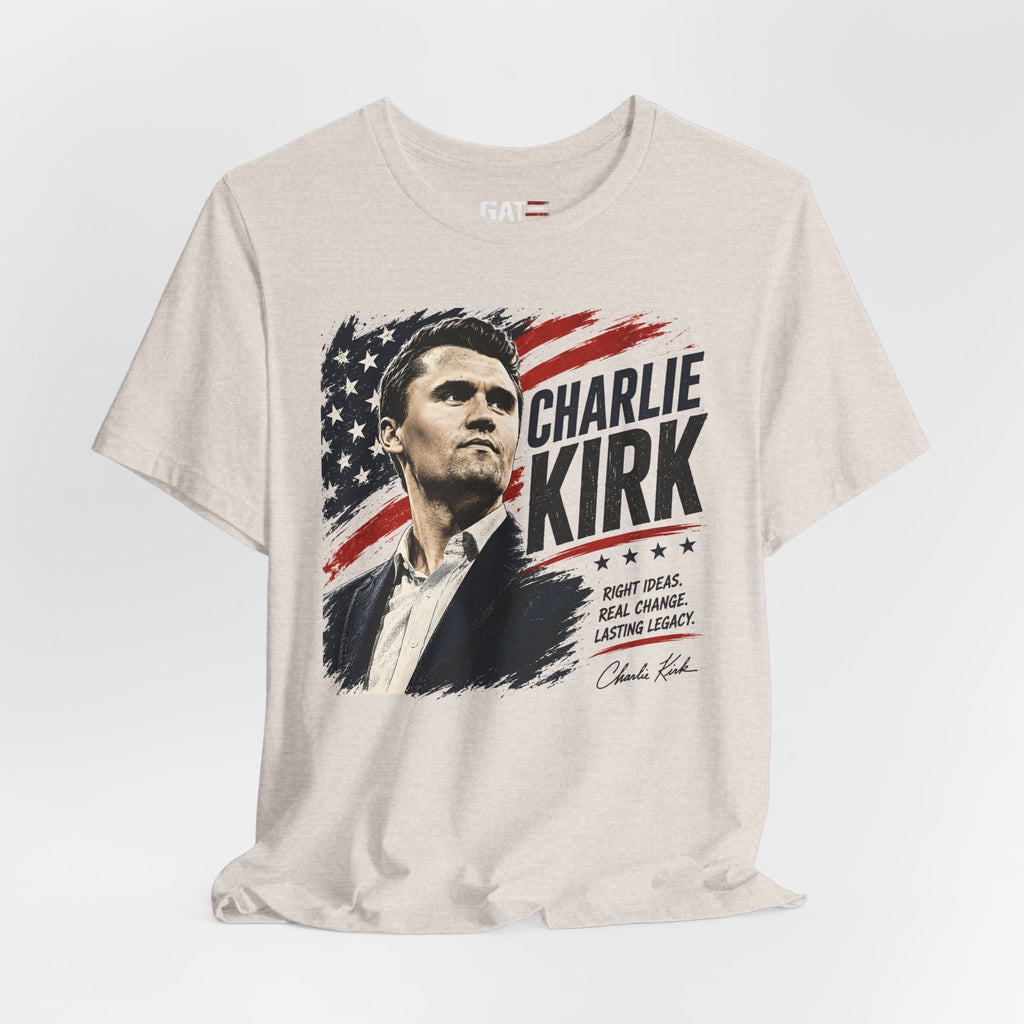 Charlie Kirk Shirt Conservative Patriotic T Shirt Republican American Flag Tee USA Freedom Gift Political Apparel