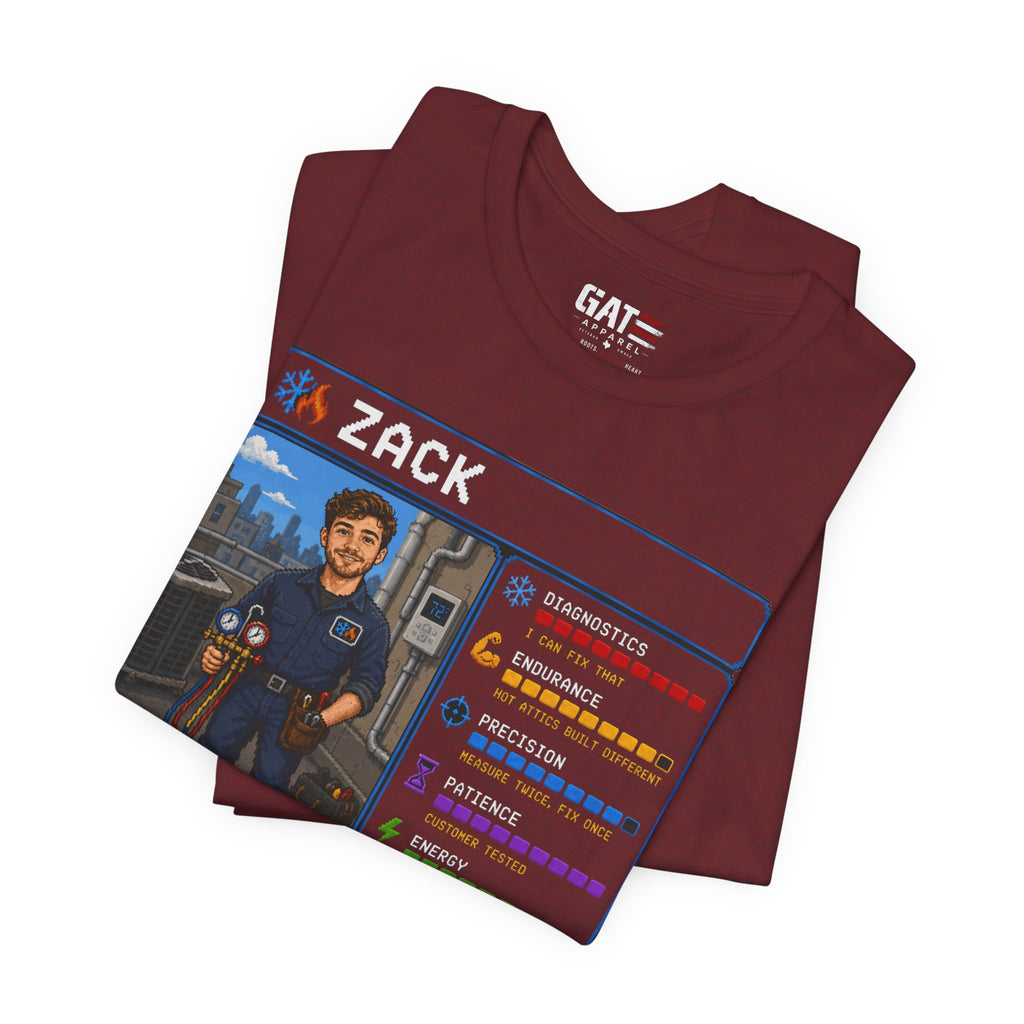 Custom HVAC Technician RPG Character Shirt| Personalized HVAC Tech Gift