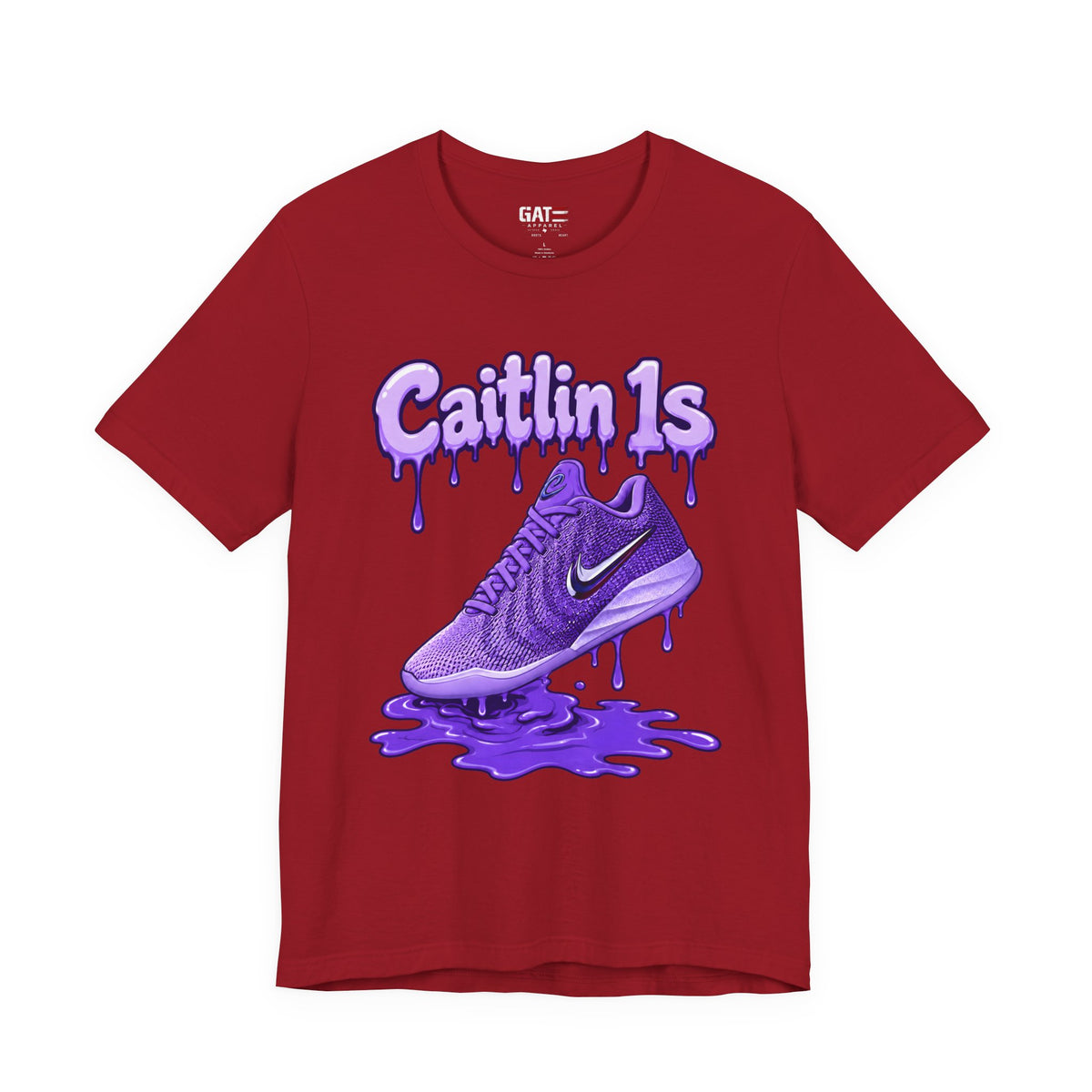Caitlin Clark Caitlin 1s Purple Fade Paint Sneaker Shirt