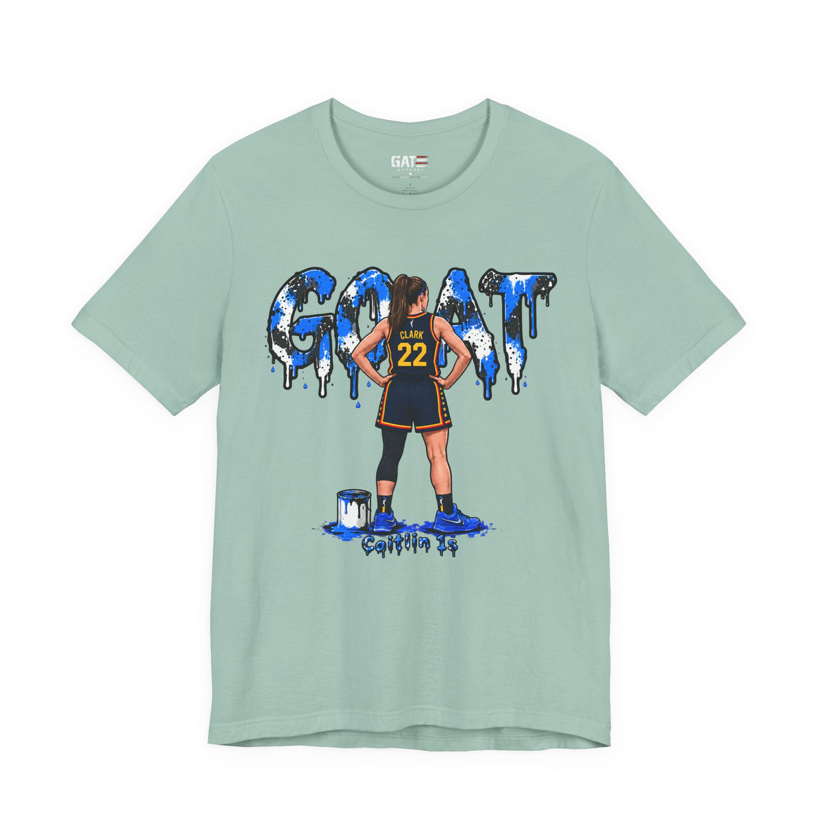 Caitlin Clark Caitlin 1s GOAT Blue Paint Sneaker Shirt