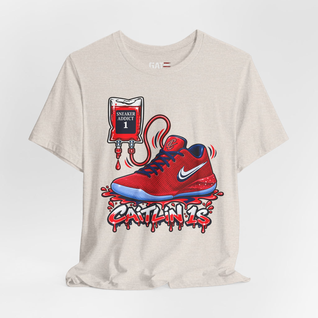 Caitlin Clark Caitlin 1s Addict Red Sneaker Shirt