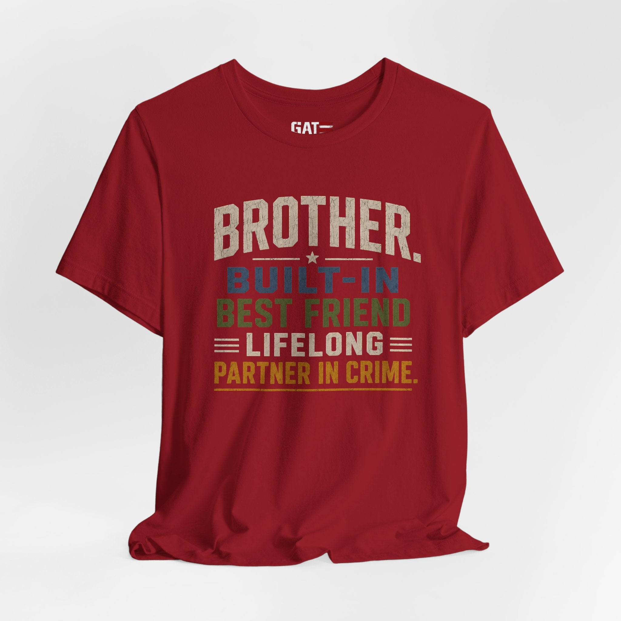 Brother Built In Best Friend Lifelong Partner In Crime Shirt, Funny Brother Gift, Sibling Tee, Brother Birthday Gift Tee
