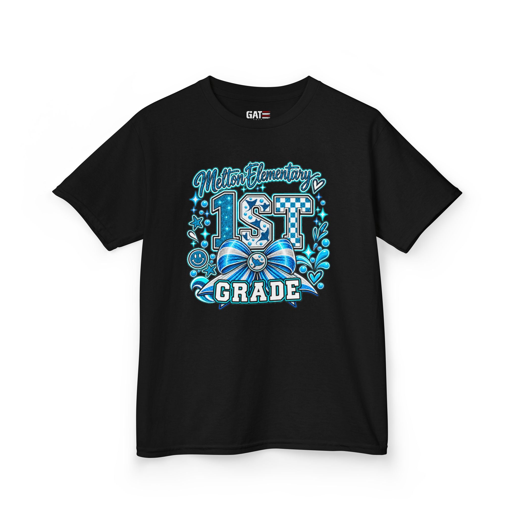 Melton 1st Grade Kids T‑Shirt — Ribbon Design