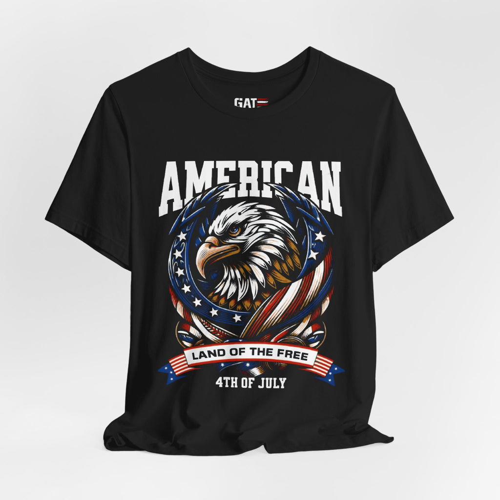 American Land of the Free Shirt, 4th of July Eagle Tee, Patriotic USA Flag Shirt, Independence Day Graphic T Shirt, Veteran Gift